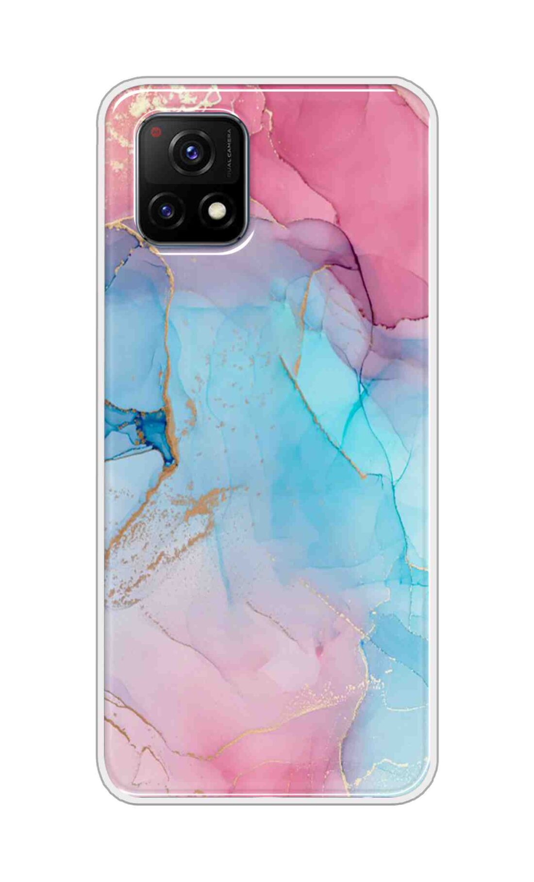Coberta Back Cover For Vivo Y72 5G Back Cover Stylish Case - New Pink Marble Design D13670
