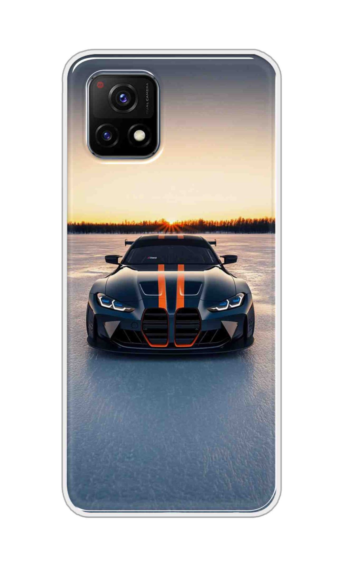 Coberta Back Cover For Vivo Y72 5G Back Cover Stylish Case - Black Car in Nature Design D16598
