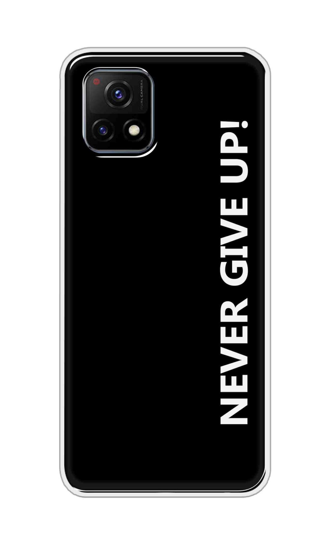 Coberta Back Cover For Vivo Y72 5G Back Cover Stylish Case - Never Give Up in Black Design D16656