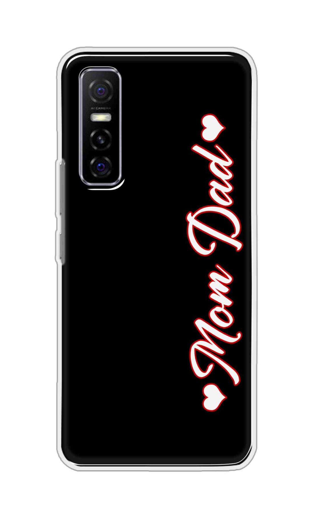 Coberta Back Cover For Vivo Y73S Back Cover Stylish Case - Mom and Dad in Black Design D16655