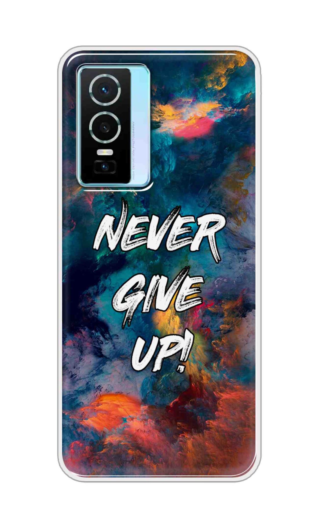 Coberta Back Cover For Vivo Y76 Back Cover Stylish Case - Never Give Up in Colour Storm Design D11928