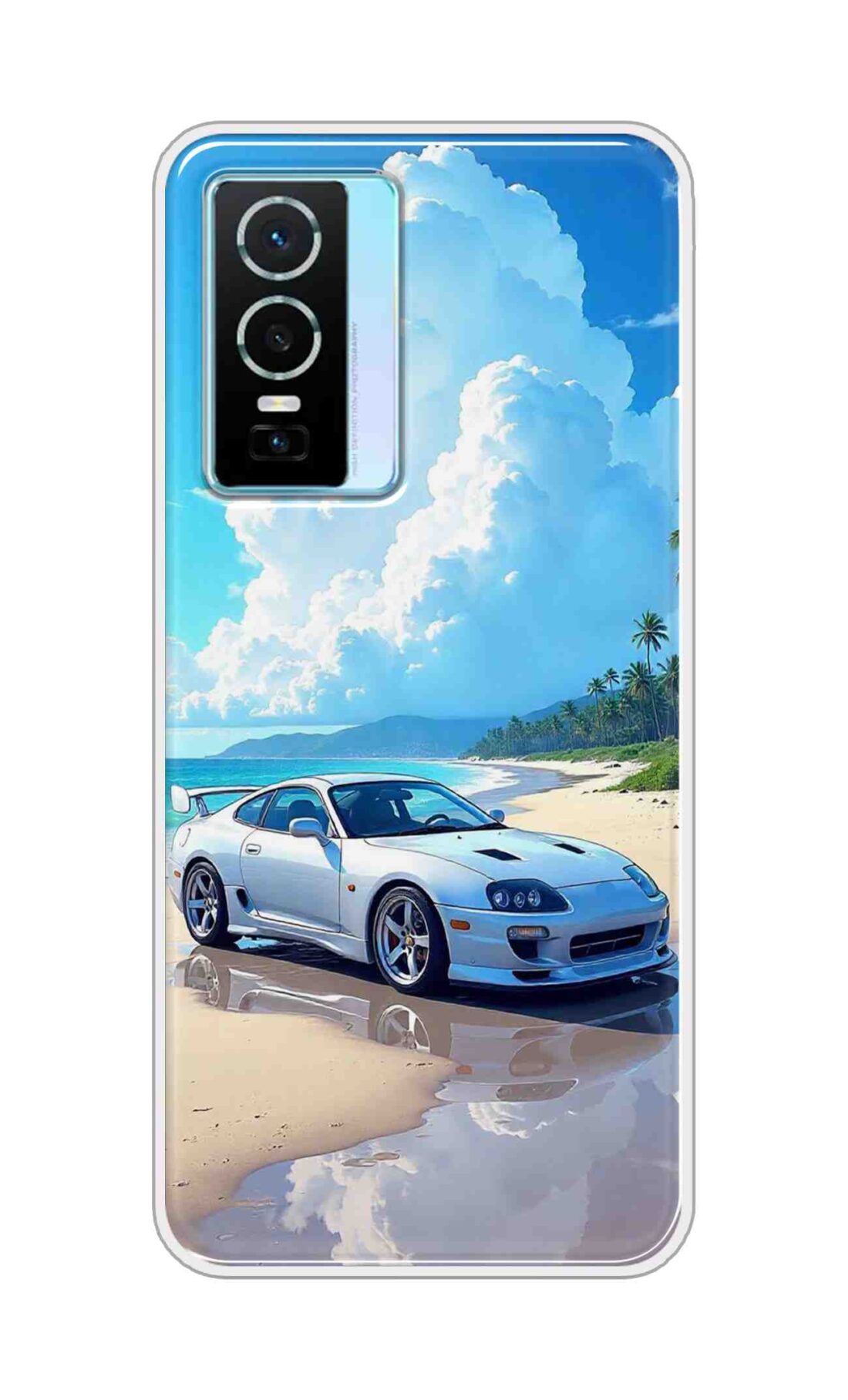 Coberta Back Cover For Vivo Y76 Back Cover Stylish Case - Car in Good Nature Design D16536