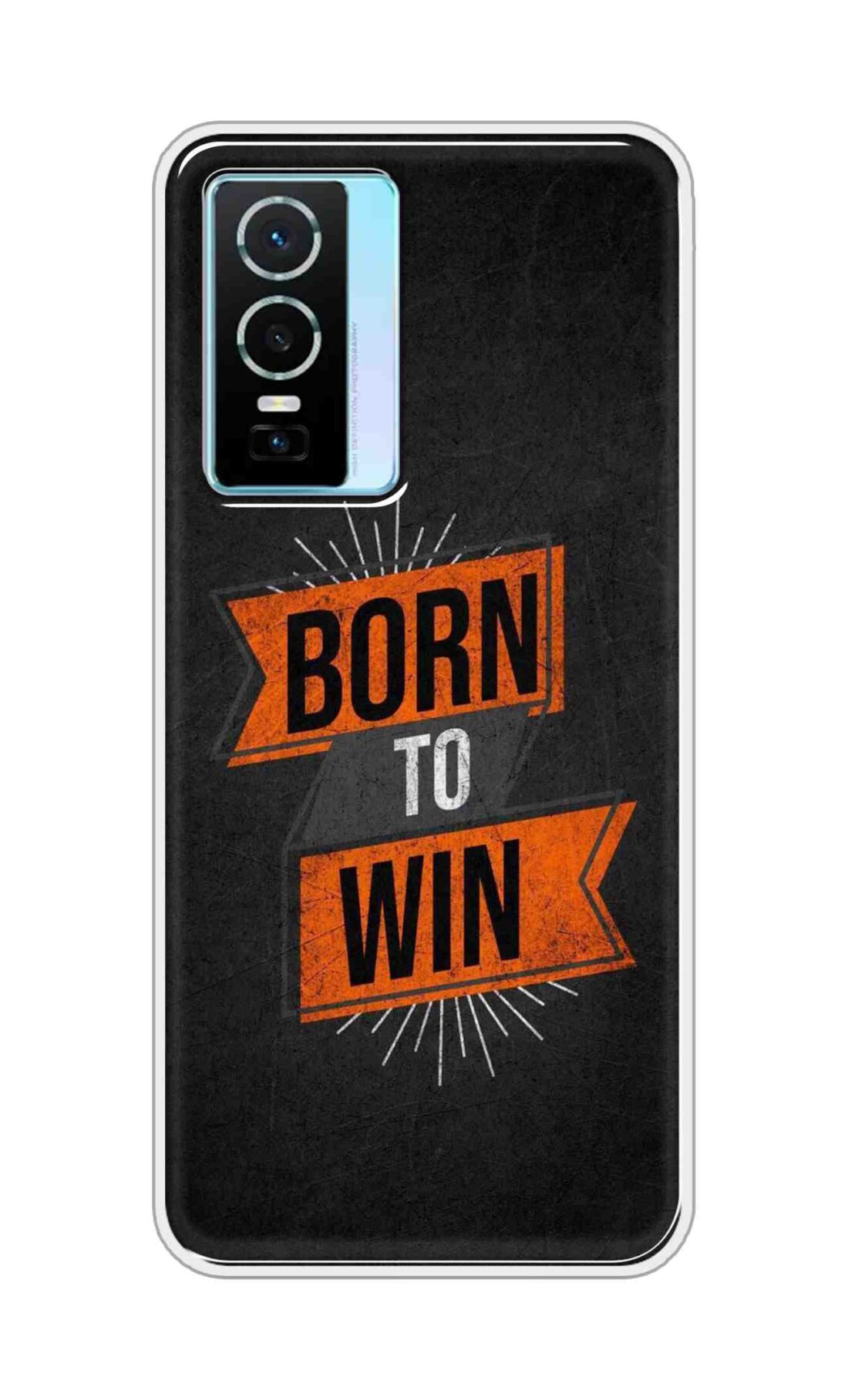 Coberta Back Cover For Vivo Y76 Back Cover Stylish Case - Born to Win in Black Design D16556