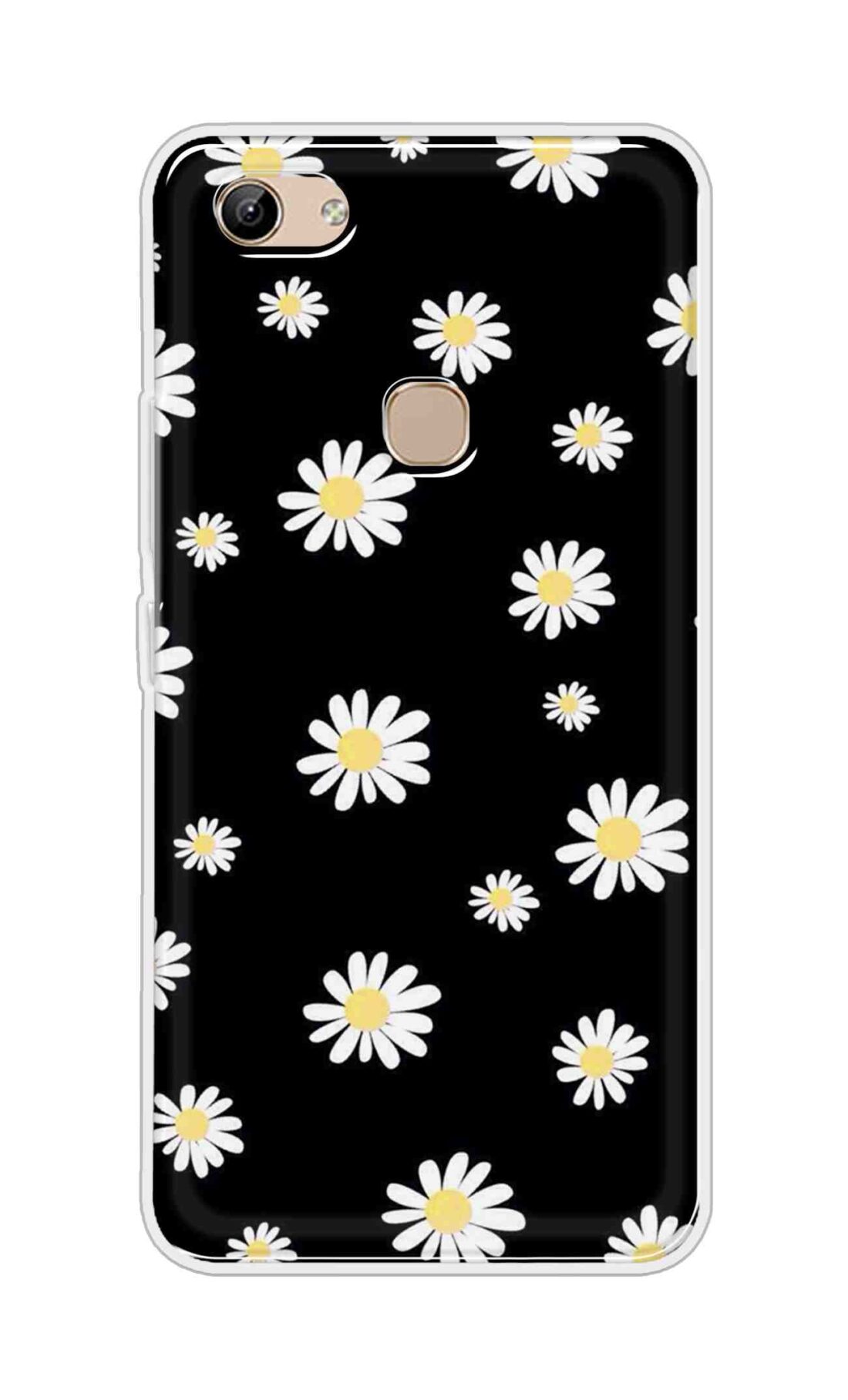 Coberta Back Cover For Vivo Y81 Back Cover Stylish Case - Sun Flowers in Black Design D11094