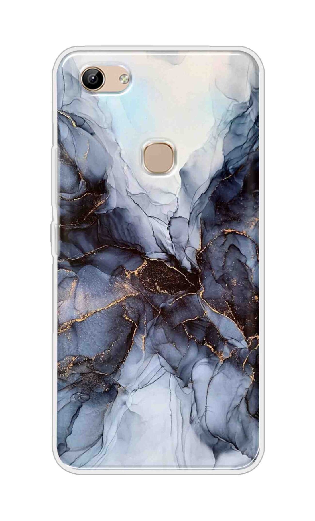 Coberta Back Cover For Vivo Y81 Back Cover Stylish Case - Light Blue Marble Design D16039