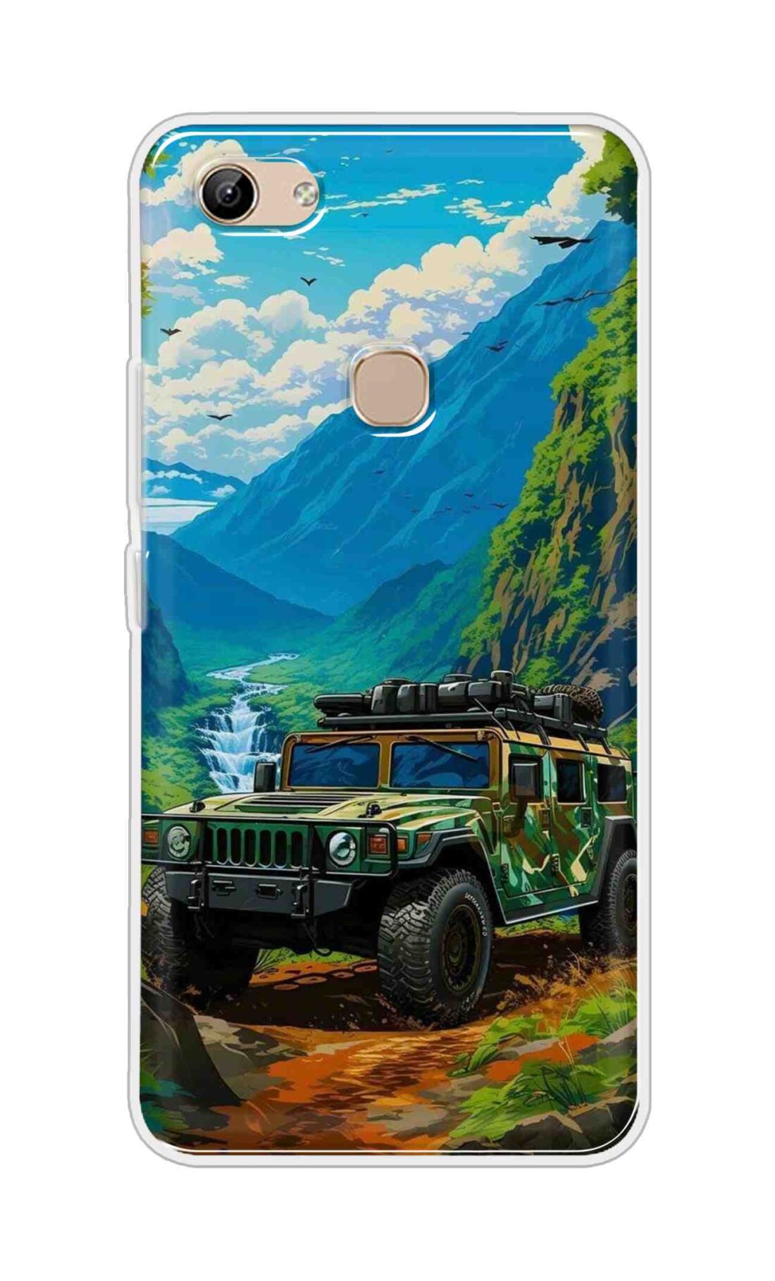 Coberta Back Cover For Vivo Y81 Back Cover Stylish Case - Suv Car with Prefect Nature Design D16487