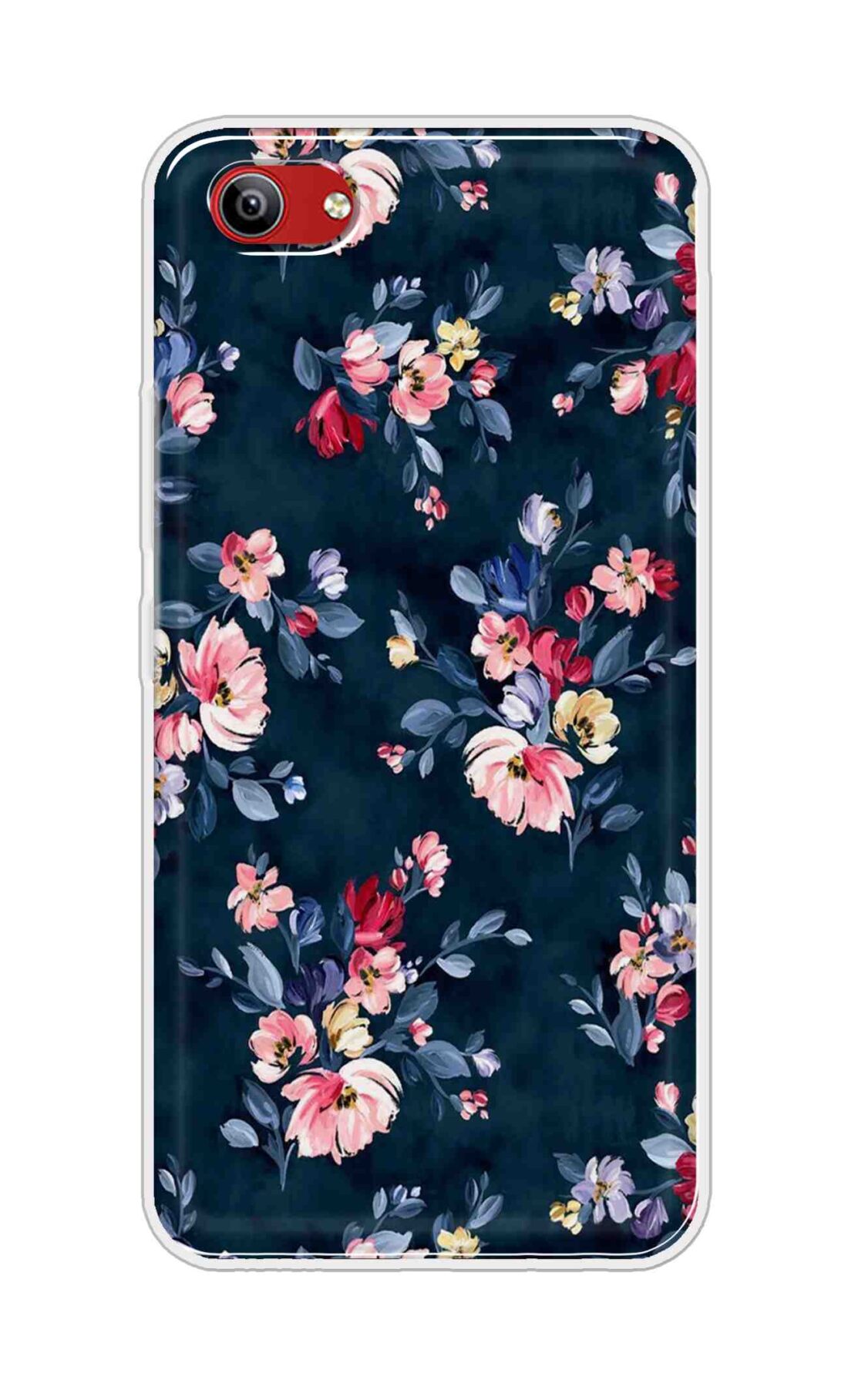 Coberta Back Cover For Vivo Y81i Back Cover Stylish Case - Blue Floral Design D11648