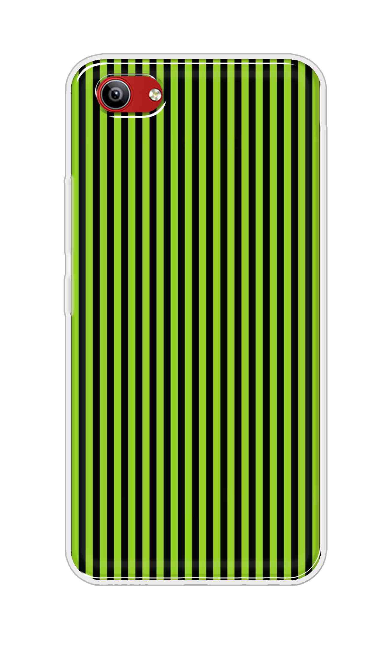 Coberta Back Cover For Vivo Y81i Back Cover Stylish Case - Green and Black Liner Design D16511