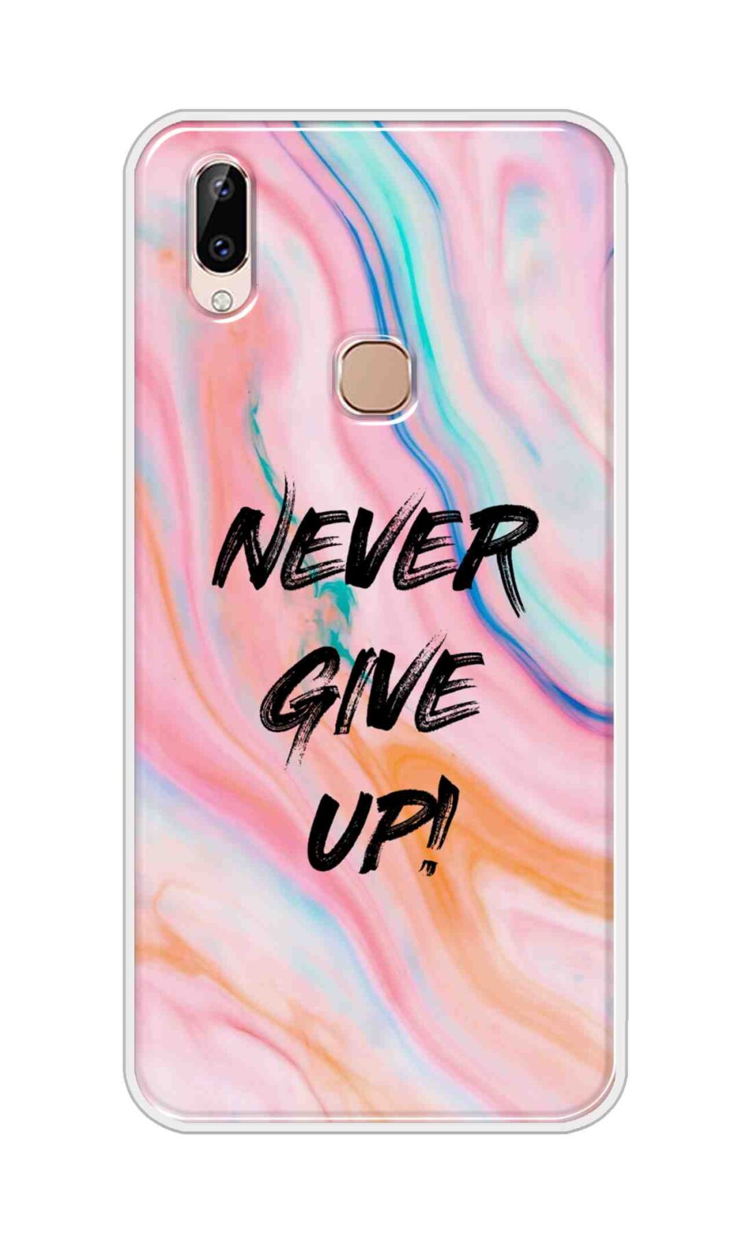 Coberta Back Cover For Vivo Y83 Pro Back Cover Stylish Case - Never Give Up in Multicolour Design D11925