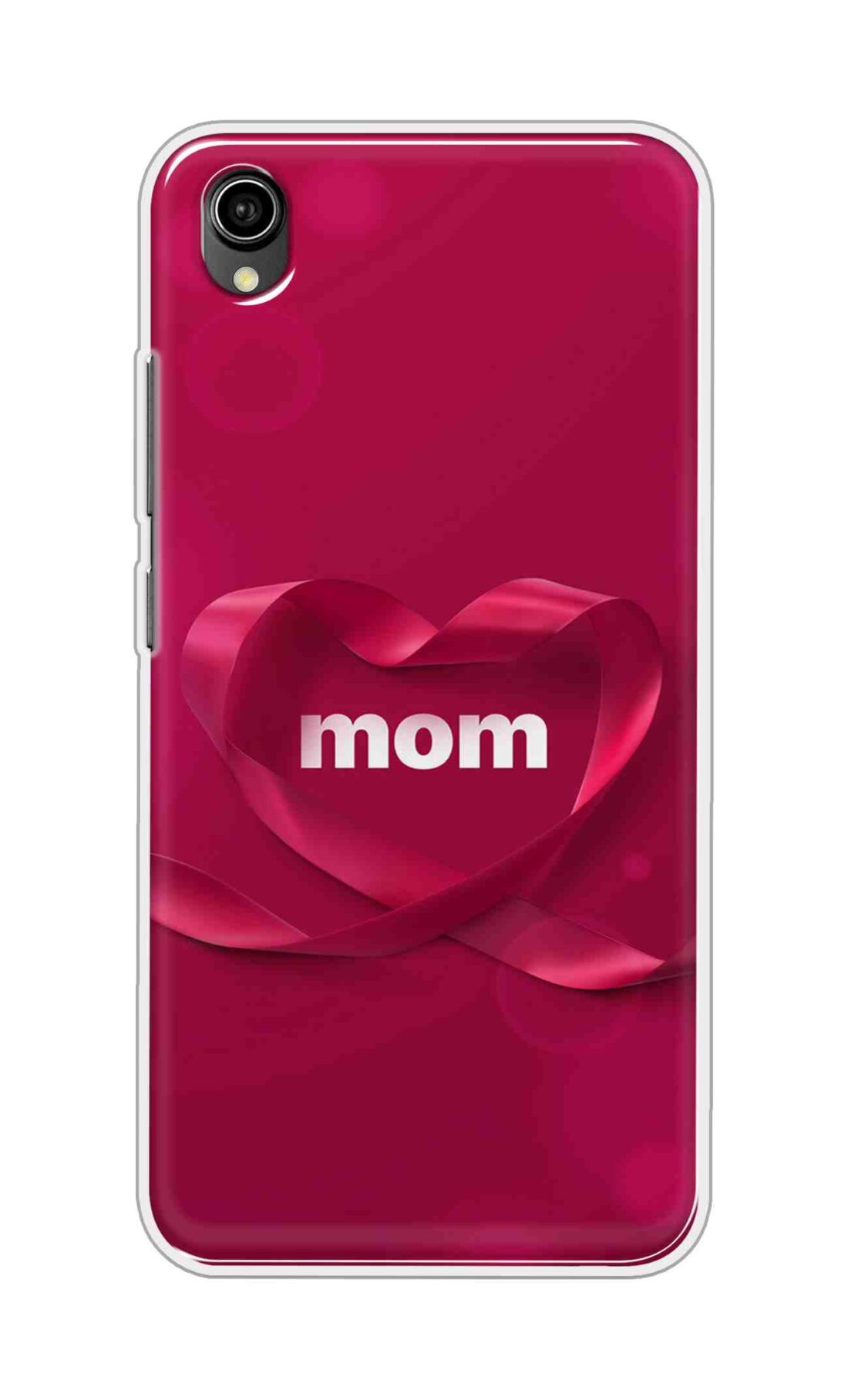 Coberta Back Cover For Vivo Y90 Back Cover Stylish Case - Mom texts in Red heart Design D11317