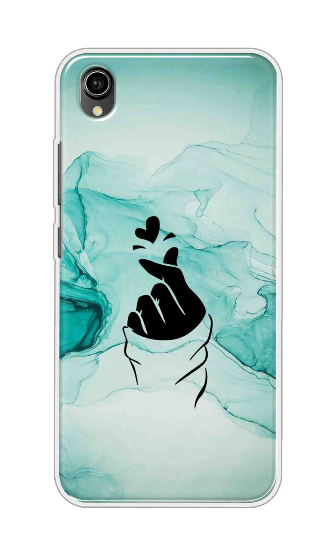 Coberta Back Cover For Vivo Y90 Back Cover Stylish Case - Korean Heart on Marble Design D14912
