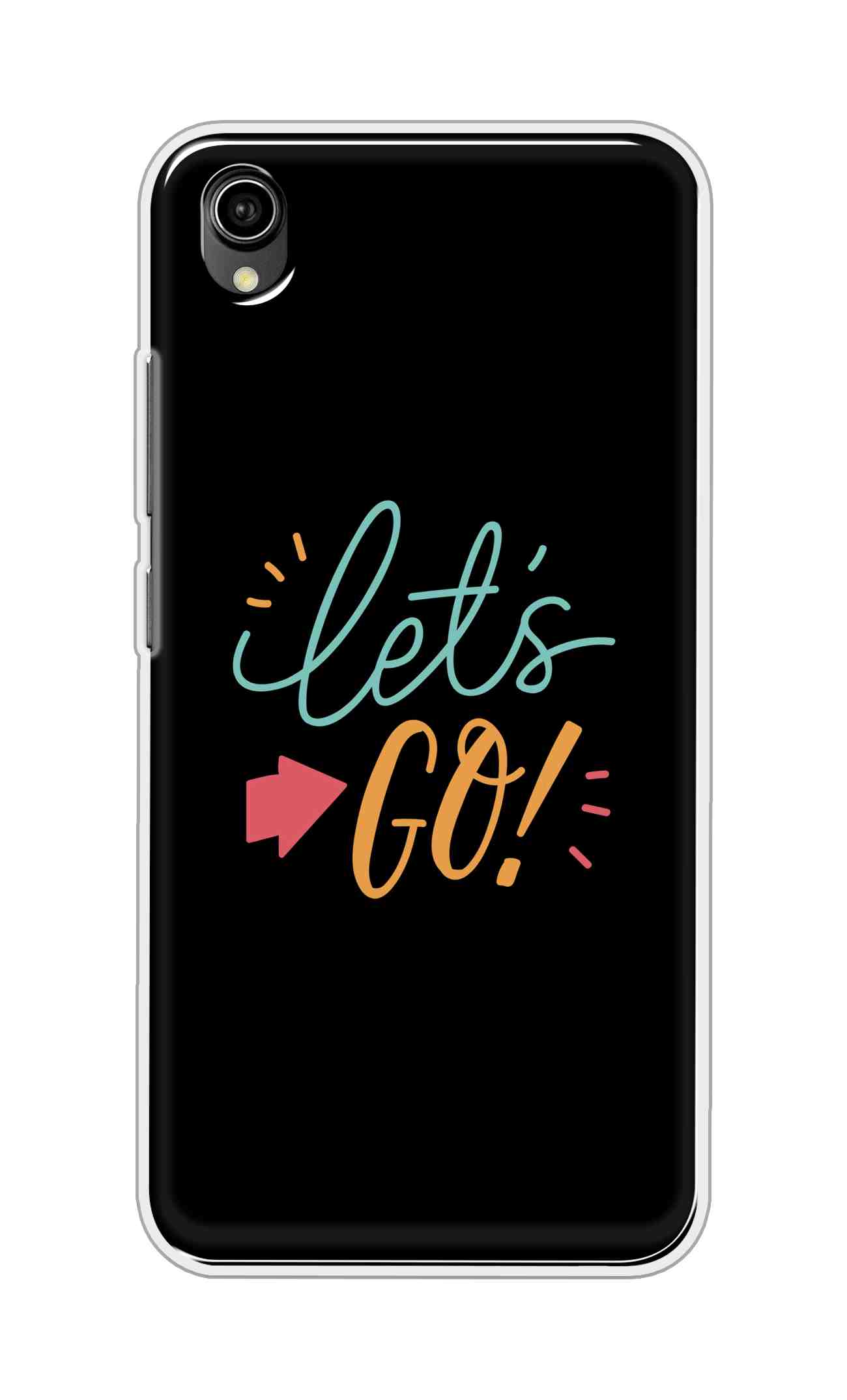 Coberta Back Cover For Vivo Y90 Back Cover Stylish Case - Lets Go in Black Design Design D16650