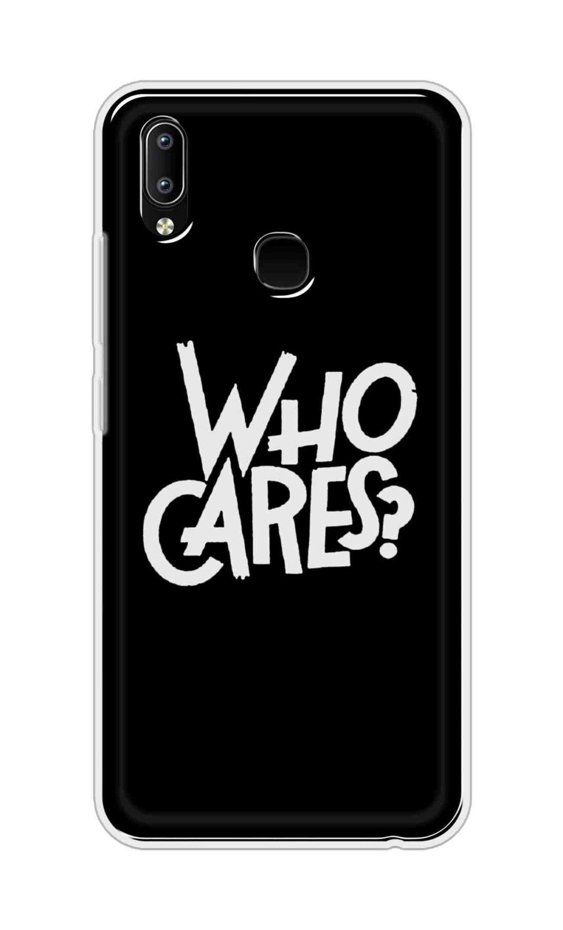 Coberta Back Cover For Vivo Y91 Back Cover Stylish Case - Who Cares Texts in Black Design D11066