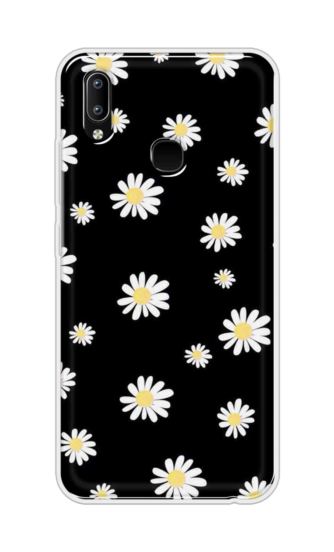 Coberta Back Cover For Vivo Y93 Back Cover Stylish Case - Sun Flowers in Black Design D11094