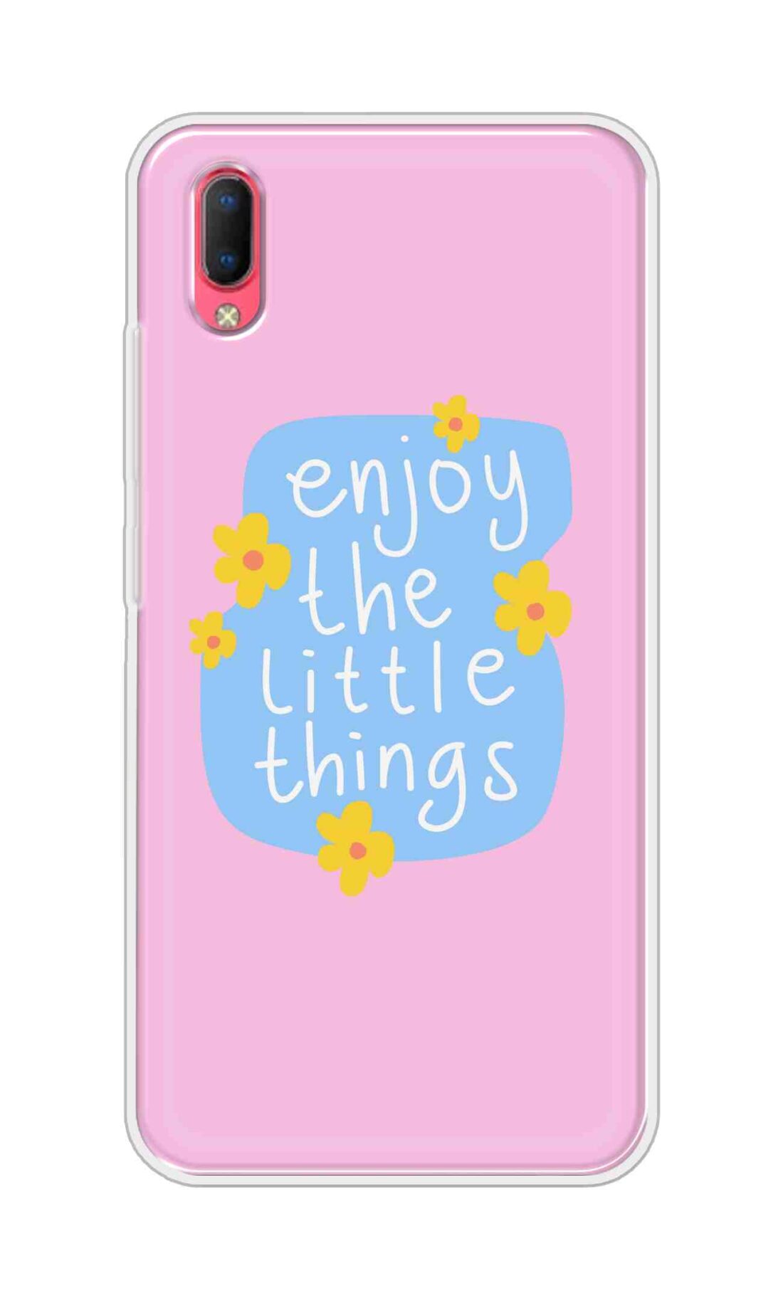 Coberta Back Cover For Vivo Y93s Back Cover Stylish Case - Enjoy the Little Things in Pink Design D16504