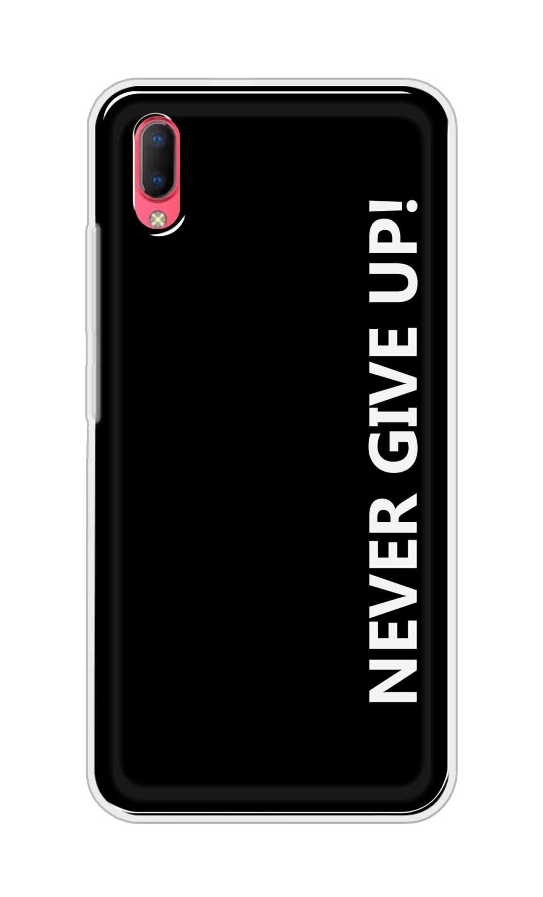 Coberta Back Cover For Vivo Y93s Back Cover Stylish Case - Never Give Up in Black Design D16656