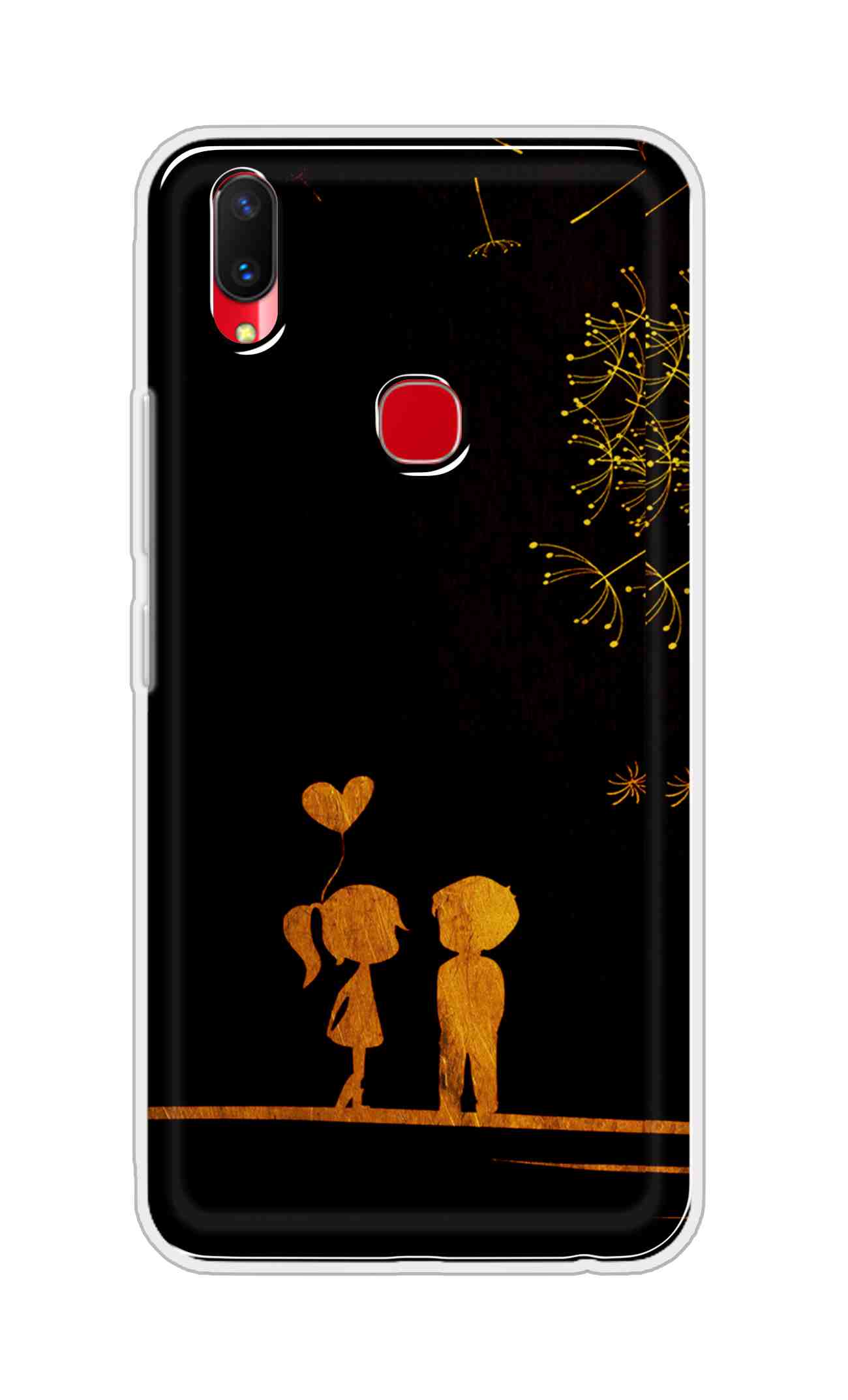 Coberta Back Cover For Vivo Z1 Lite Back Cover Stylish Case - Girl and Boy Love in Black Design D11017