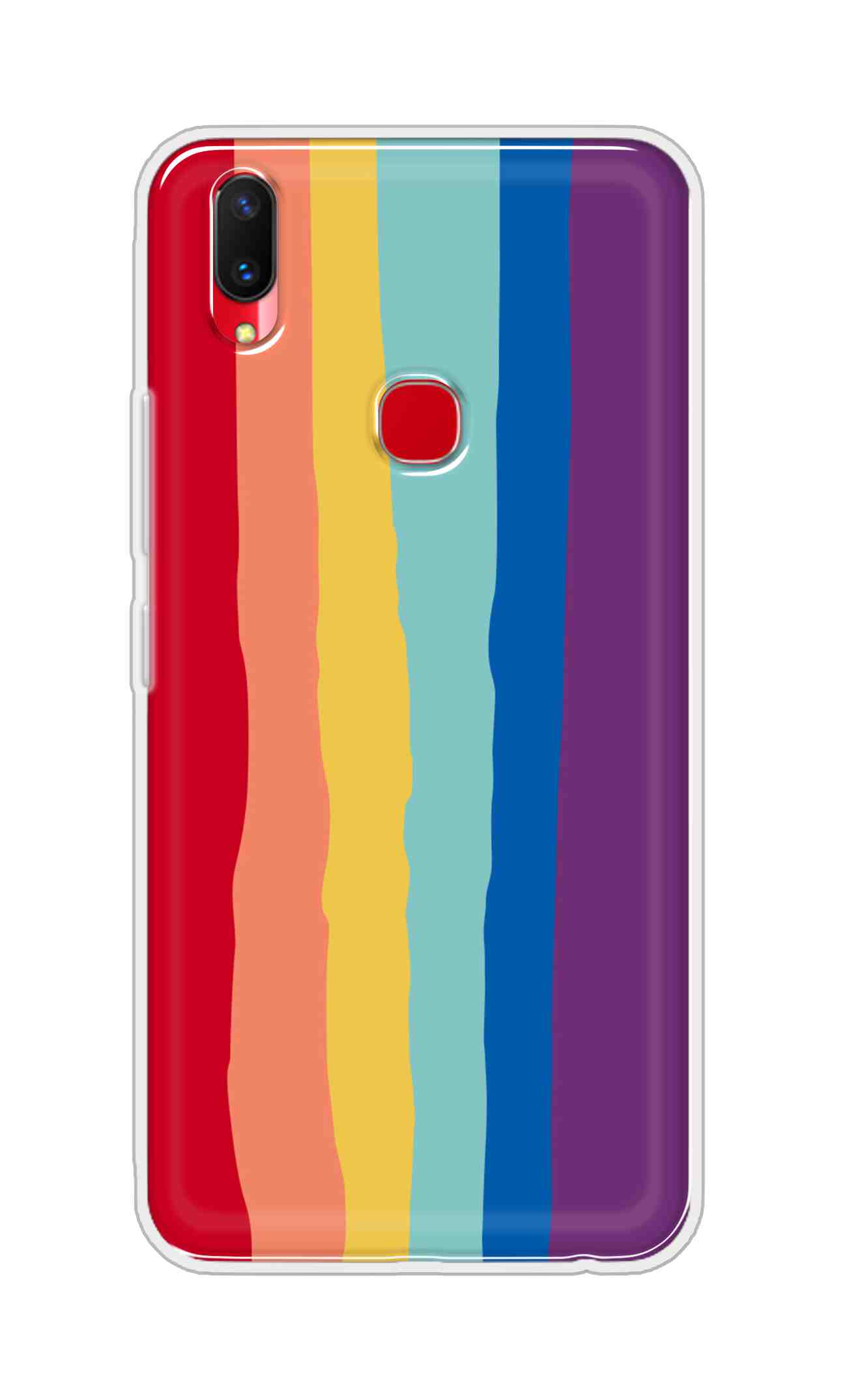 Coberta Back Cover For Vivo Z1 Lite Back Cover Stylish Case - Colourful Rainbow Design D13201