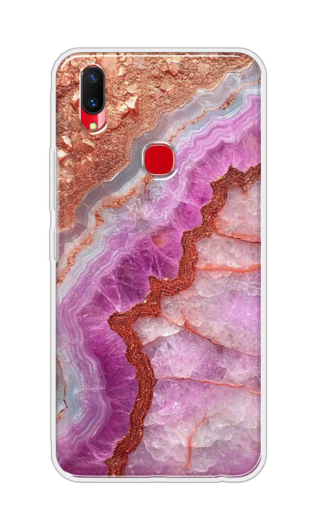 Coberta Back Cover For Vivo Z1 Lite Back Cover Stylish Case - Multicolour Marble Design D16532