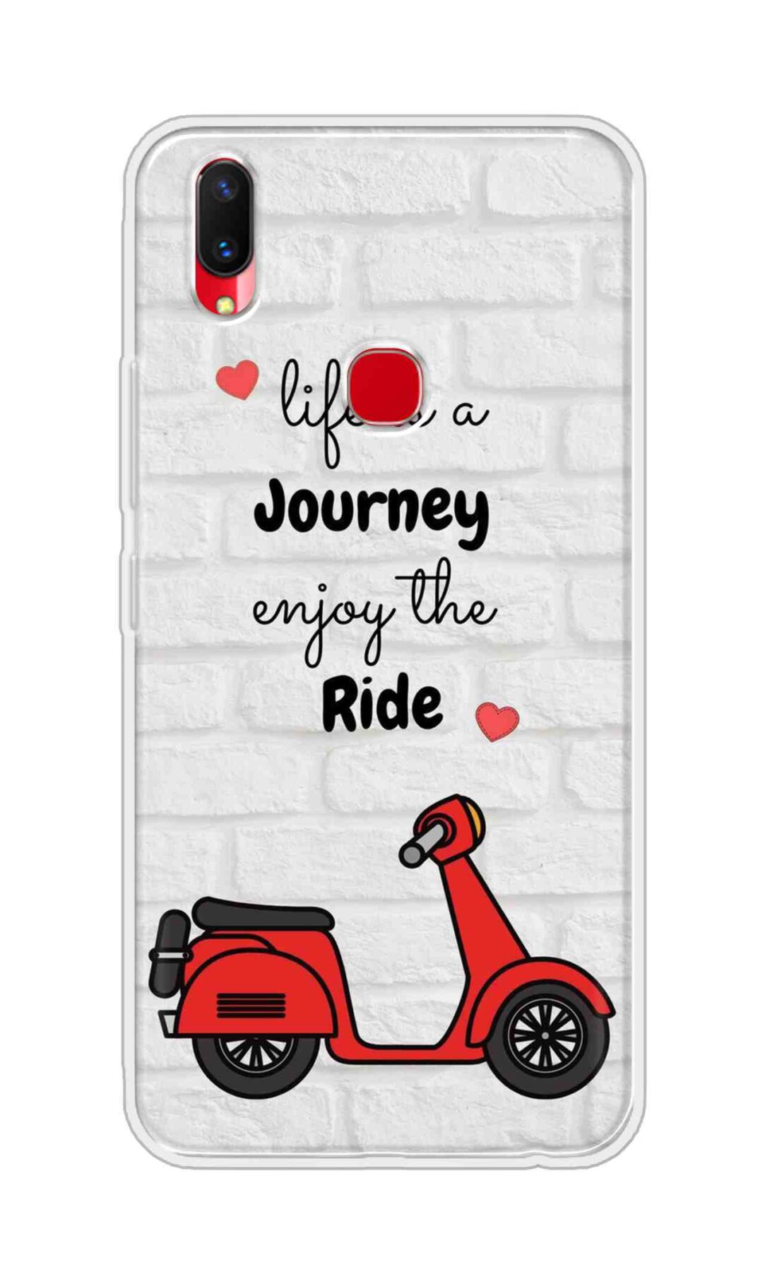 Coberta Back Cover For Vivo Z1 Lite Back Cover Stylish Case - Life is a Journey Enjoy the Ride Design D16541