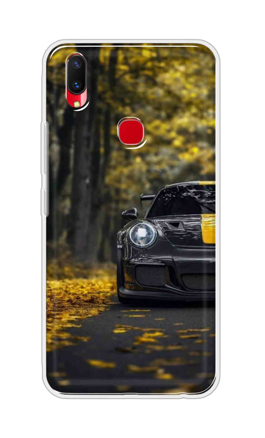Coberta Back Cover For Vivo Z1 Lite Back Cover Stylish Case - Black and Yellow Car Design D16561