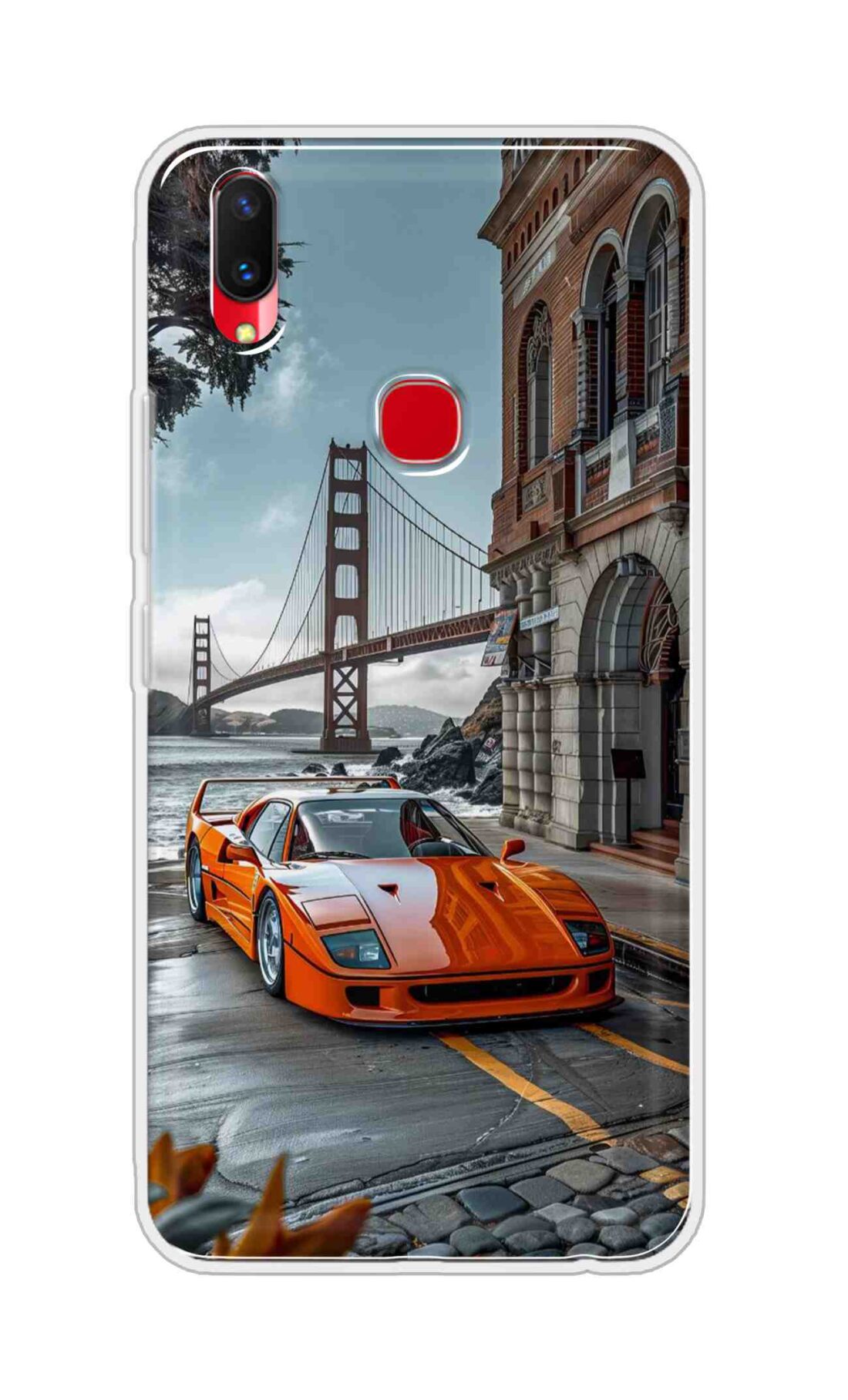 Coberta Back Cover For Vivo Z1 Lite Back Cover Stylish Case - Modified Red Car Design D16592