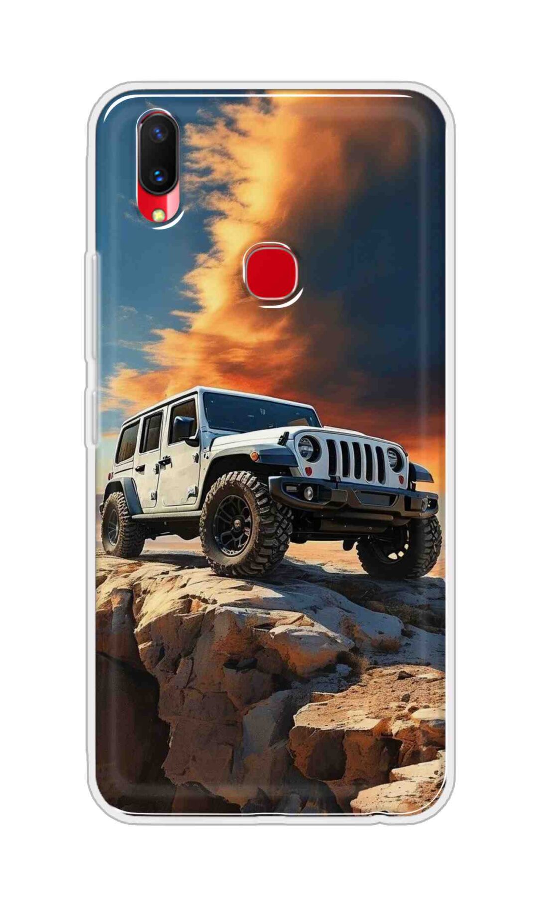 Coberta Back Cover For Vivo Z1 Lite Back Cover Stylish Case - Jeep Car on Road Design D16602