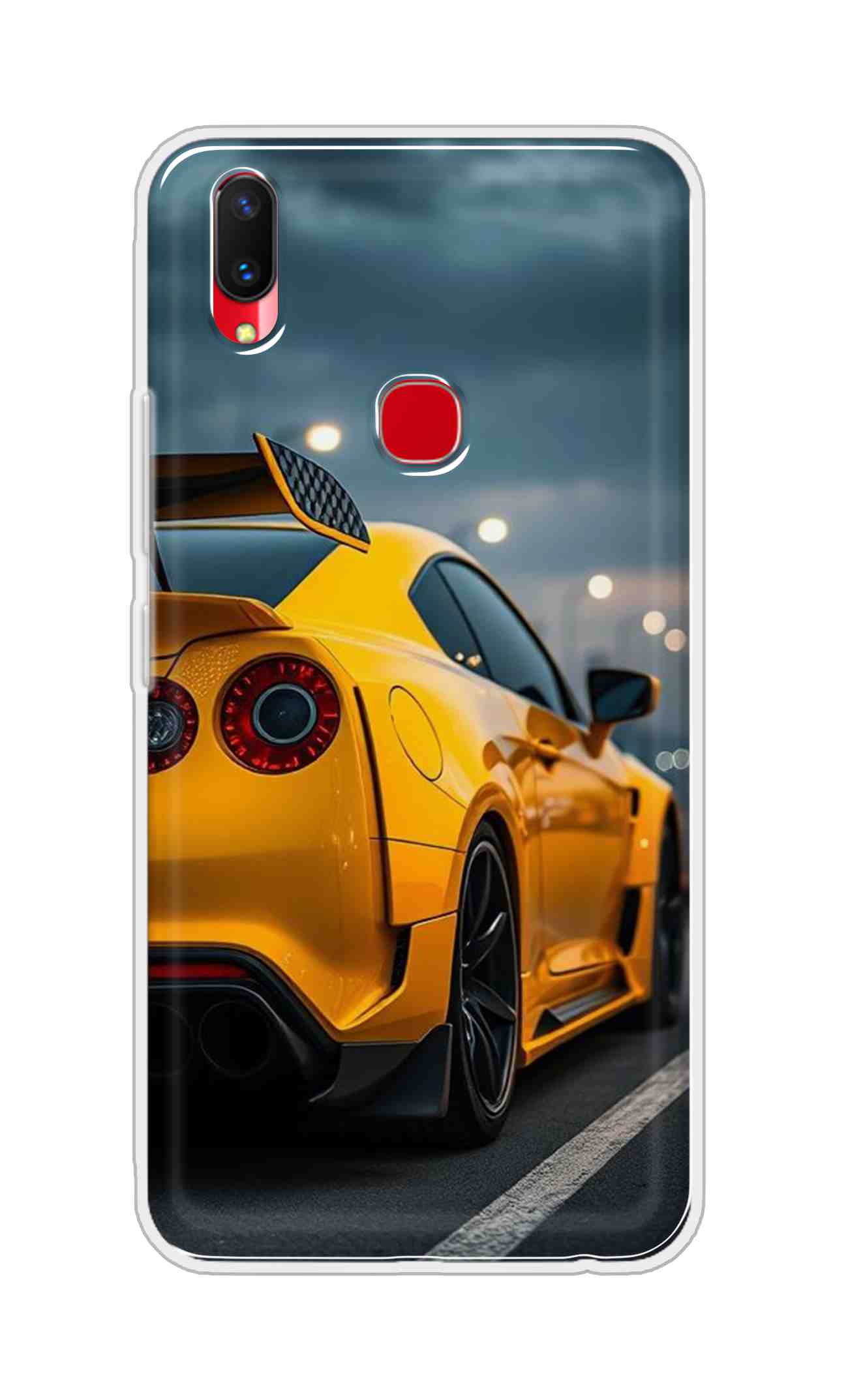 Coberta Back Cover For Vivo Z1 Lite Back Cover Stylish Case - Orange Modern Car Design D16626
