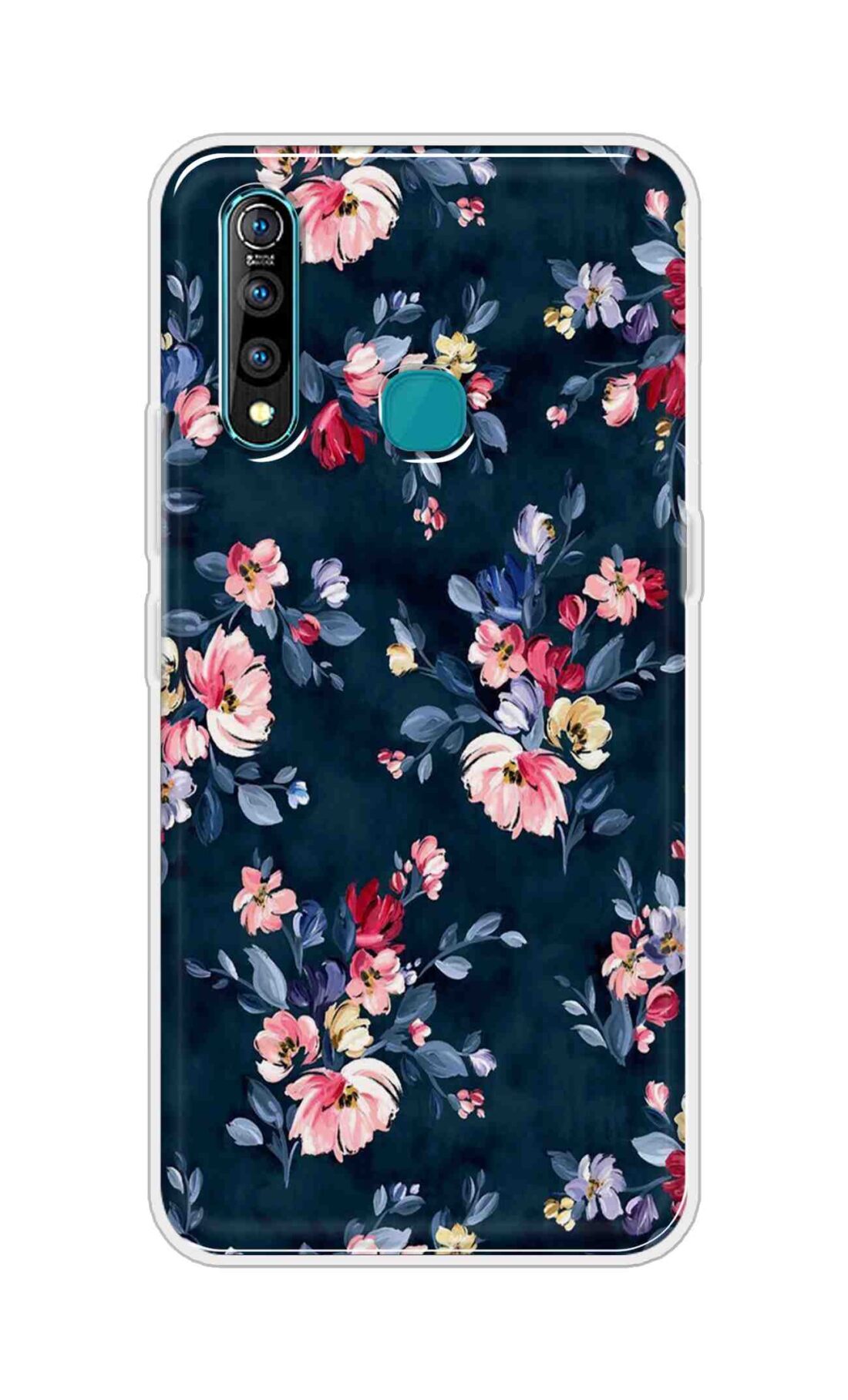 Coberta Back Cover For Vivo Z1 Pro Back Cover Stylish Case - Blue Floral Design D11648