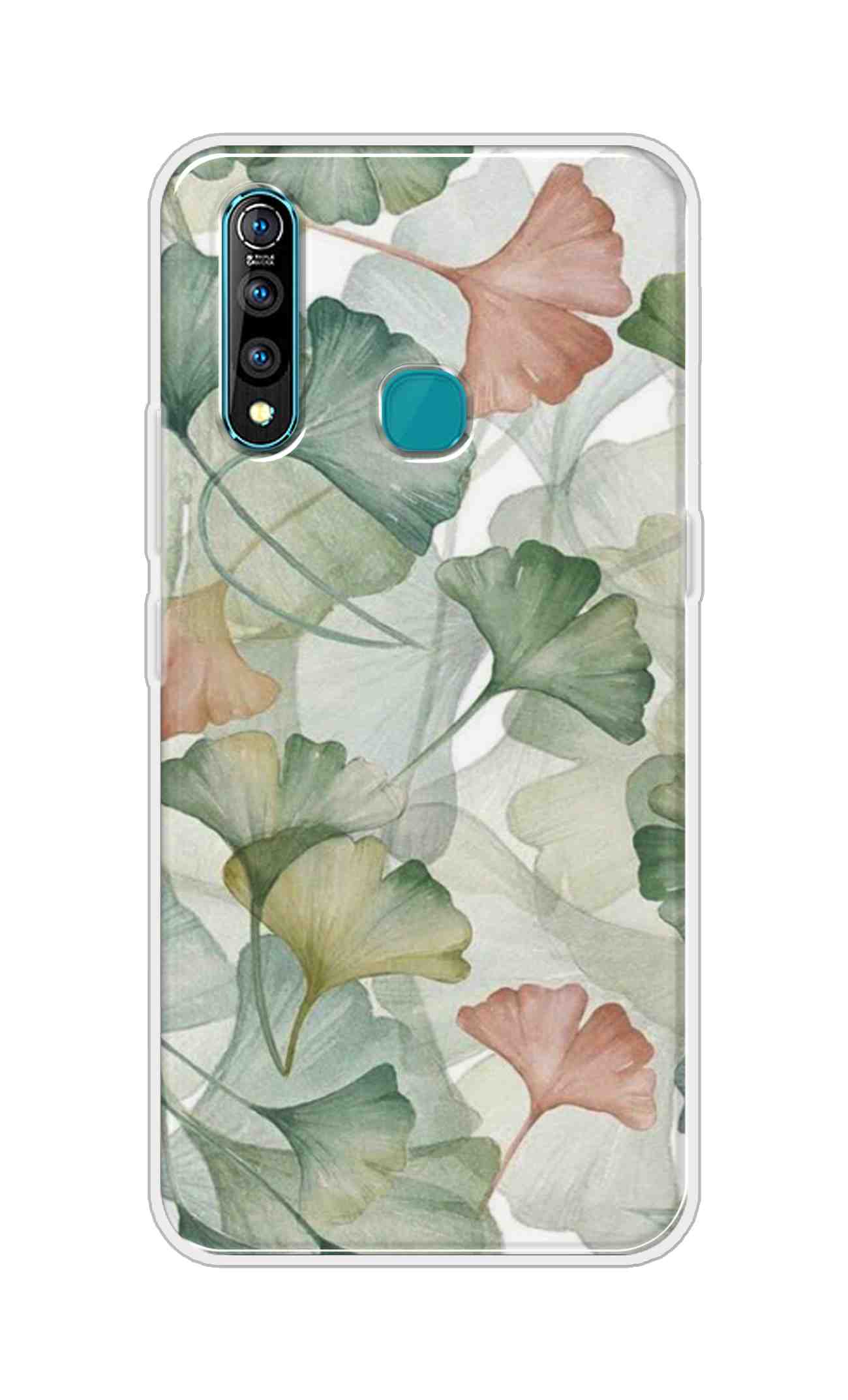 Coberta Back Cover For Vivo Z1 Pro Back Cover Stylish Case - Asthetic Leaves Pattern D14954