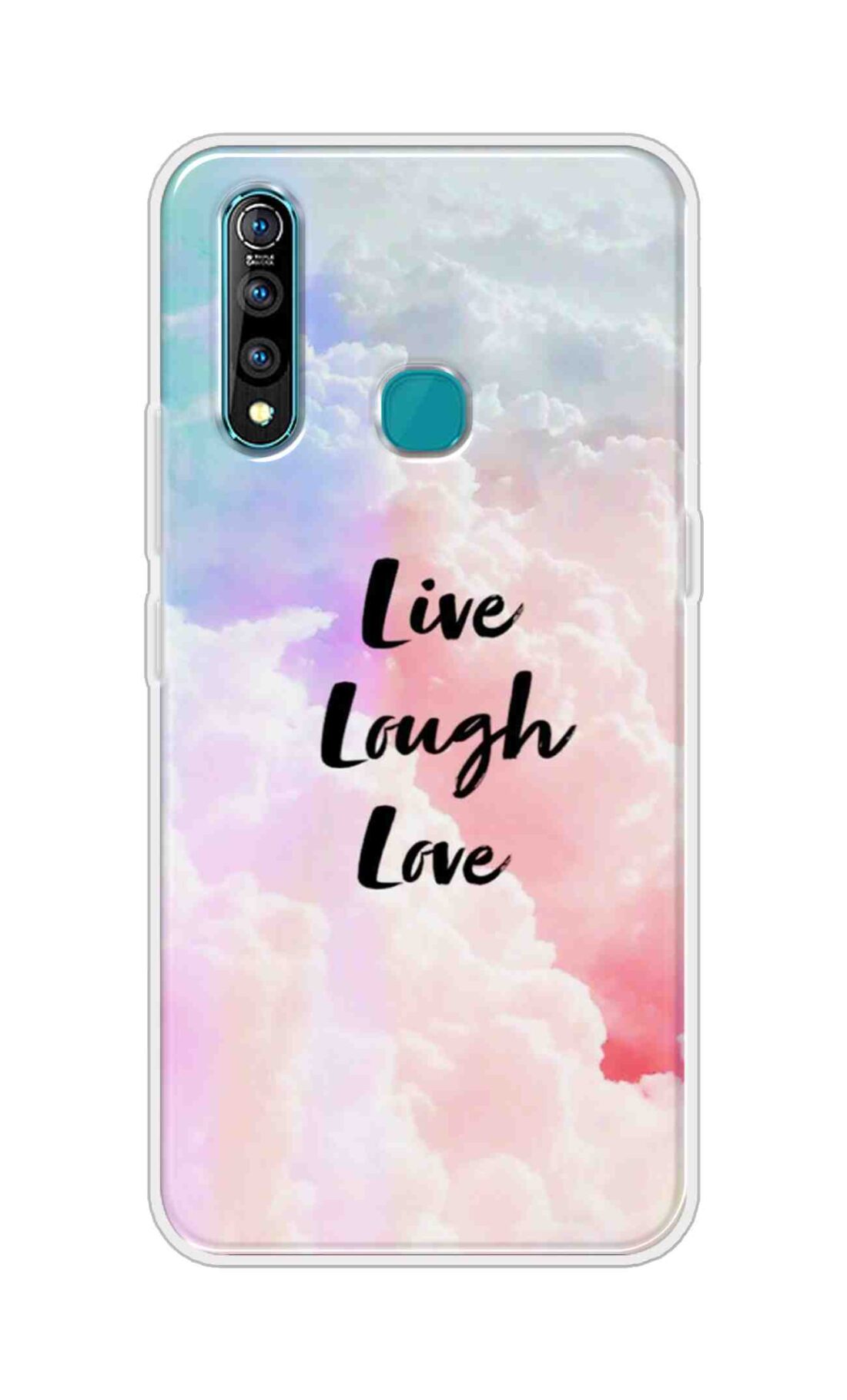 Coberta Back Cover For Vivo Z1 Pro Back Cover Stylish Case - Live Laugh Love Text Design D16091