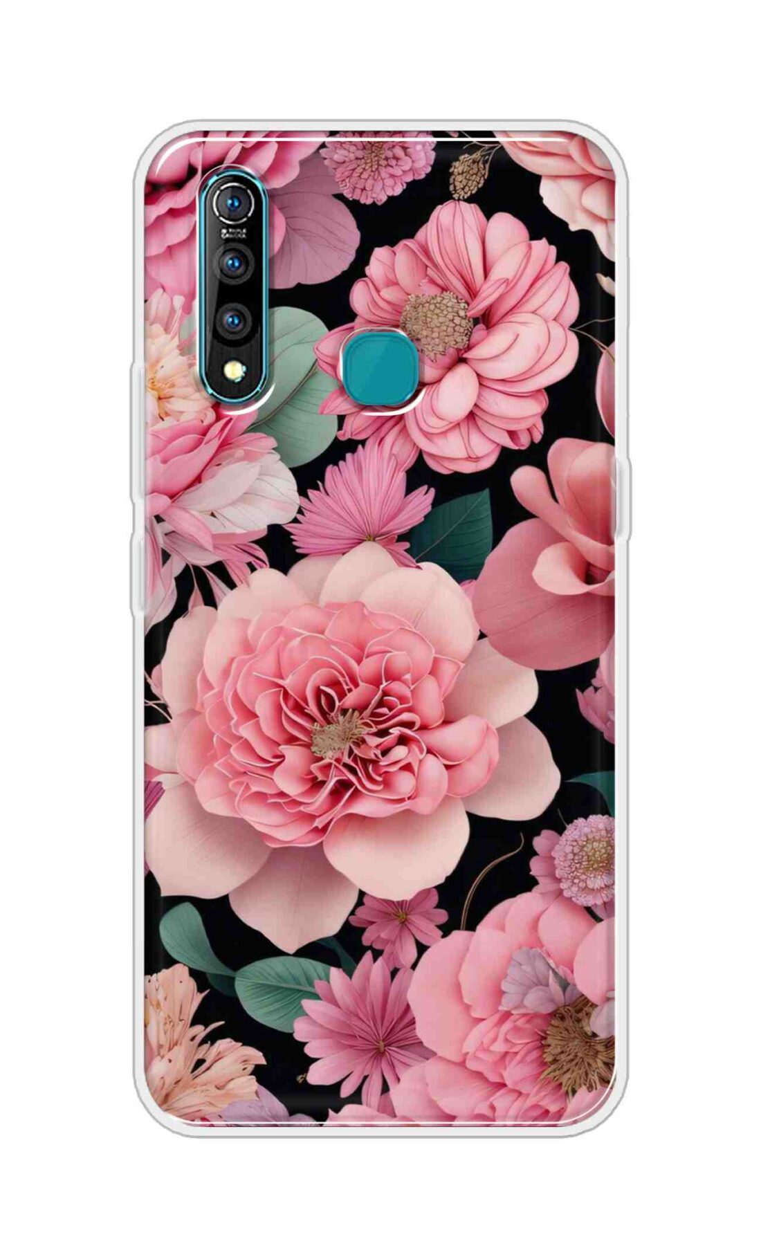Coberta Back Cover For Vivo Z1 Pro Back Cover Stylish Case - Pink Lotus Flowers Design D16233
