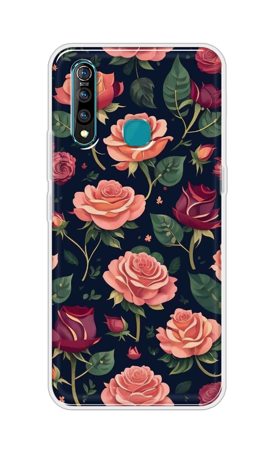 Coberta Back Cover For Vivo Z1 Pro Back Cover Stylish Case - Pink and Red Rose Design D16271