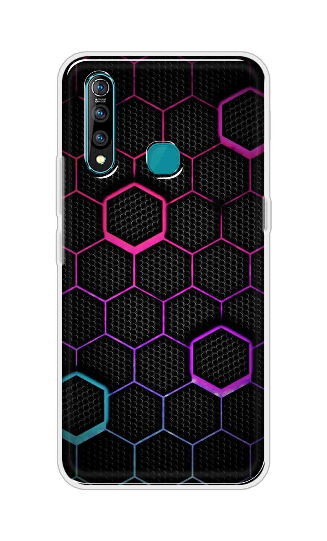 Coberta Back Cover For Vivo Z1 Pro Back Cover Stylish Case - Multicolour Hexogan Pattern Design D16451