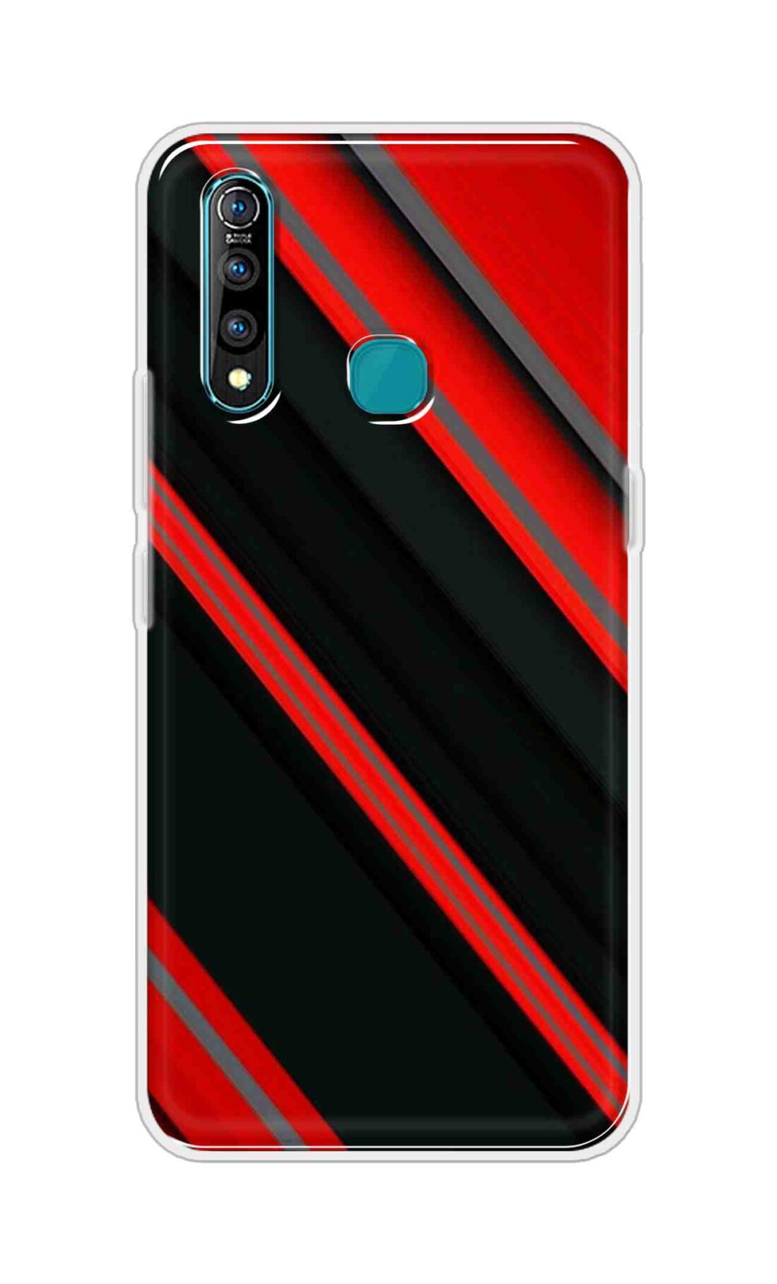 Coberta Back Cover For Vivo Z1 Pro Back Cover Stylish Case - Red and Black 3D Pattern Design D16461
