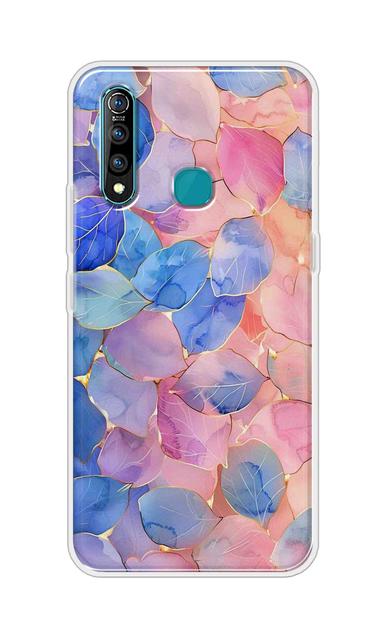 Coberta Back Cover For Vivo Z1 Pro Back Cover Stylish Case - Multicolour Artifical Leaves Design D16491