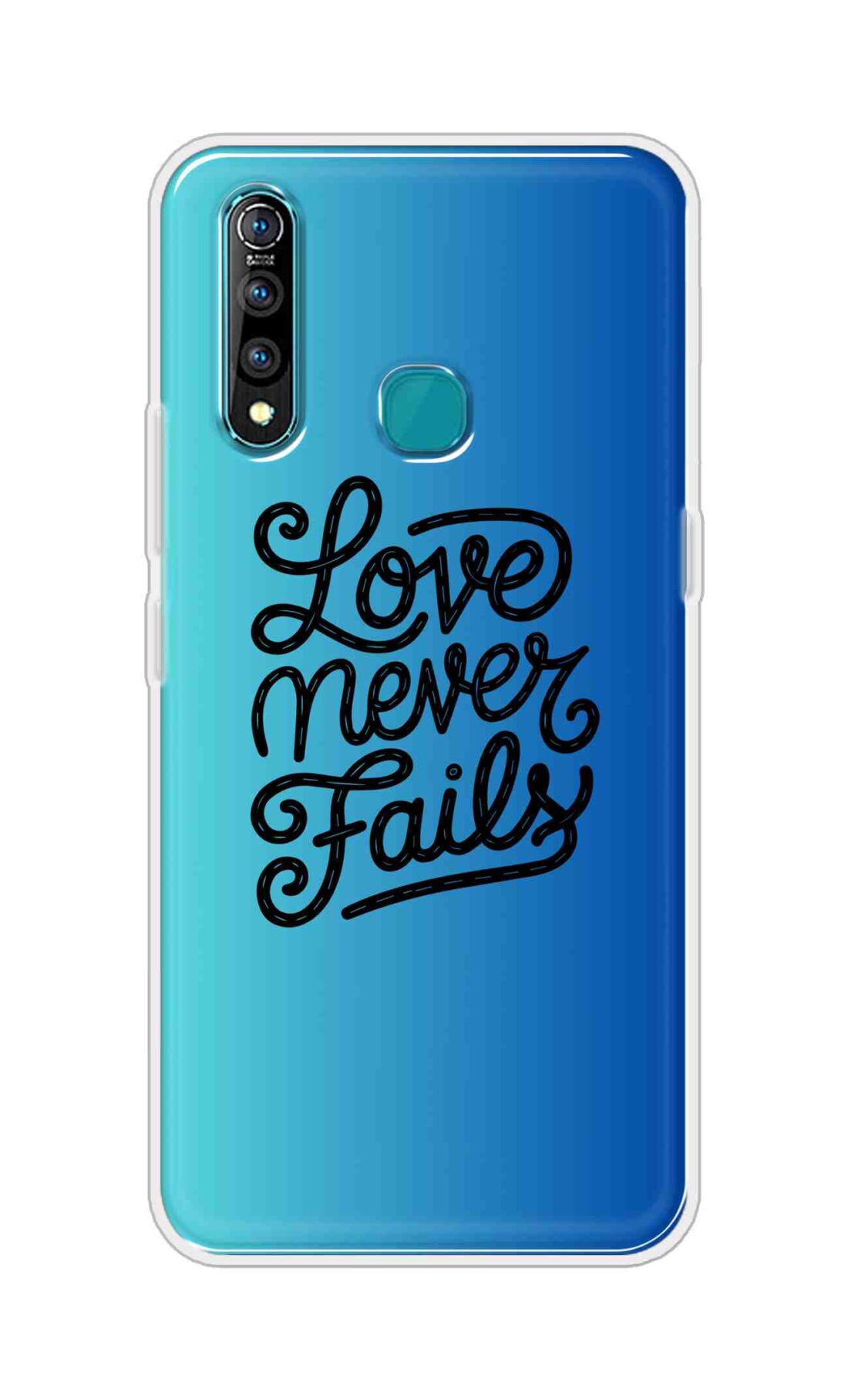 Coberta Back Cover For Vivo Z1 Pro Back Cover Stylish Case - Love Never Fails in Blue Design D16643