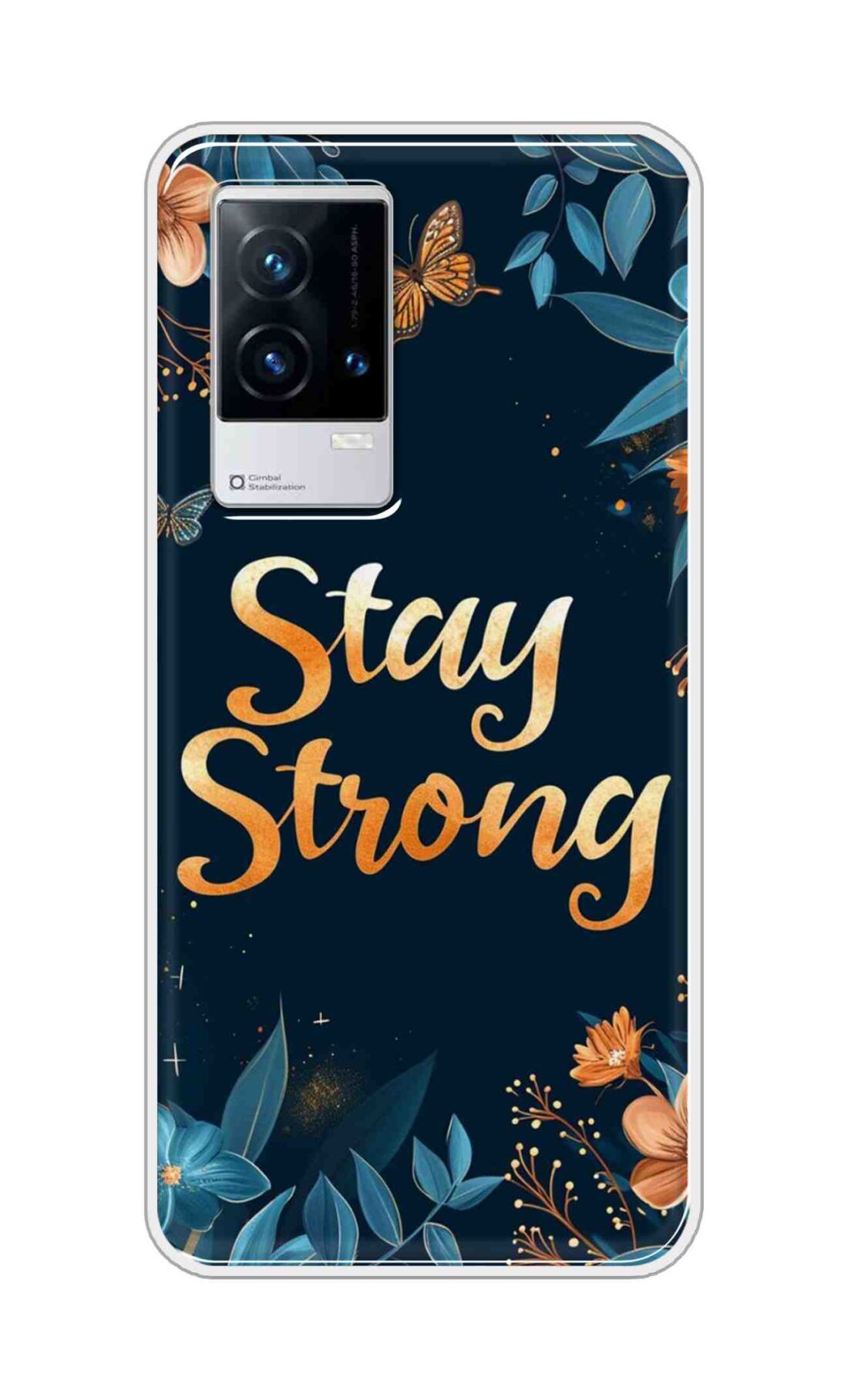 Coberta Back Cover For Vivo iQOO 9 5G Back Cover Stylish Case - Stay Strong with Flowers Design D16514