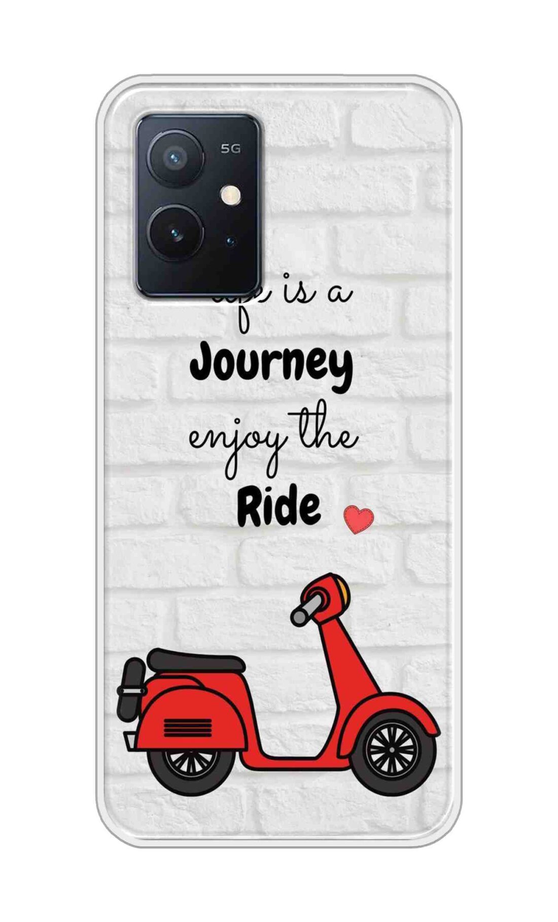 Coberta Back Cover For Vivo iQOO Z6 5G Back Cover Stylish Case - Life is a Journey Enjoy the Ride Design D16541