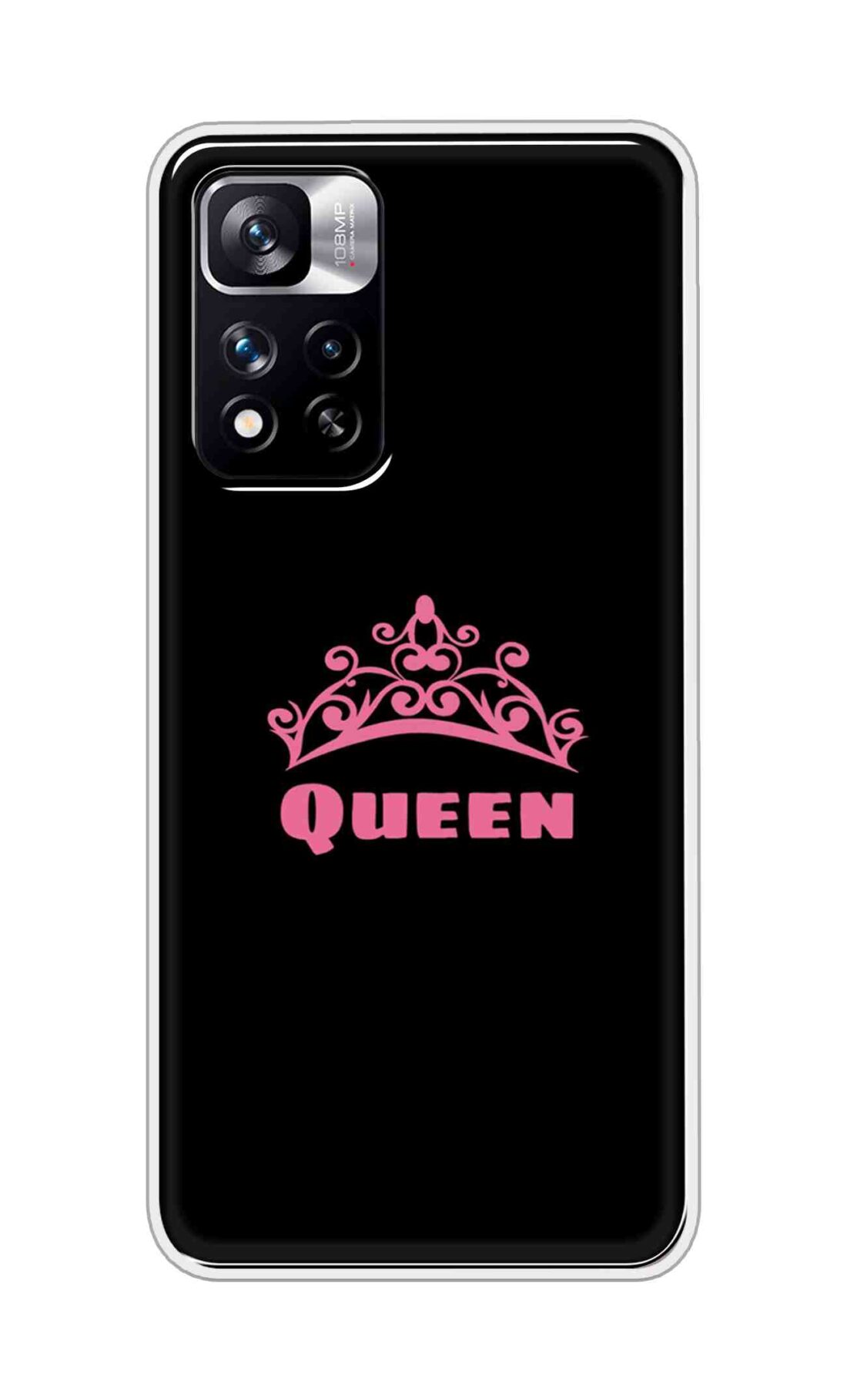 Coberta Back Cover For Xiaomi 11i hypercharge 5G Back Cover Stylish Case - Queen Texts in Black Design D11091