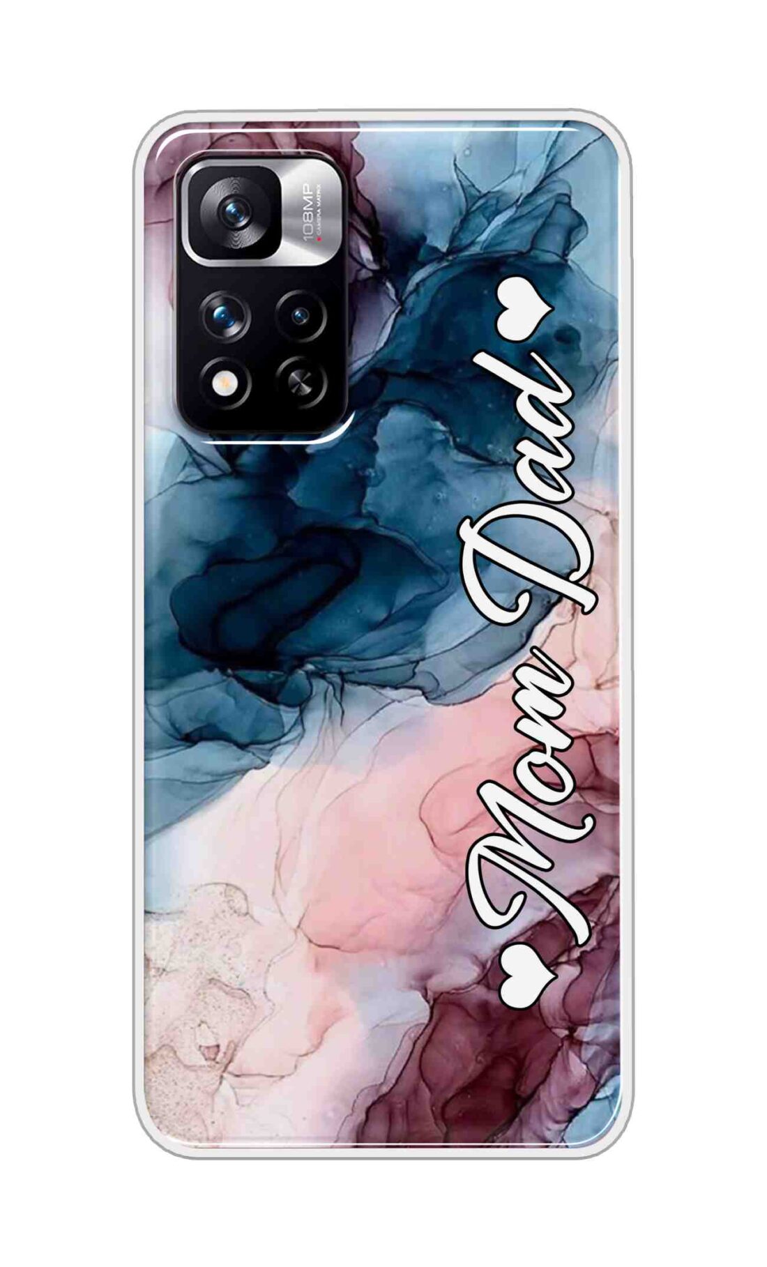 Coberta Back Cover For Xiaomi 11i hypercharge 5G Back Cover Stylish Case - Mom and Dad on Colourful Marble D16654