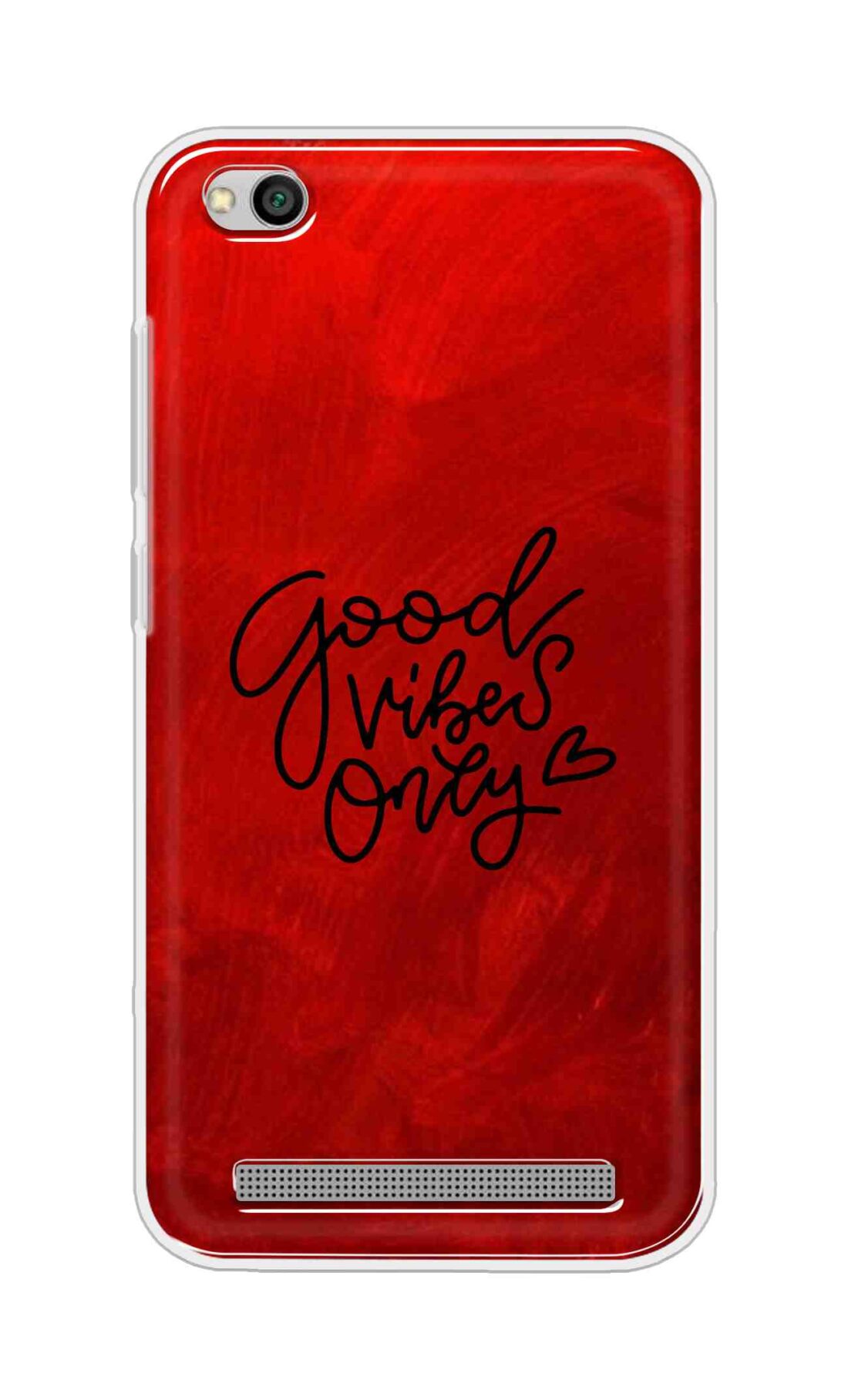 Coberta Back Cover For Xiaomi Redmi 5A Back Cover Stylish Case - Good Vibes Only in Red Design D16507