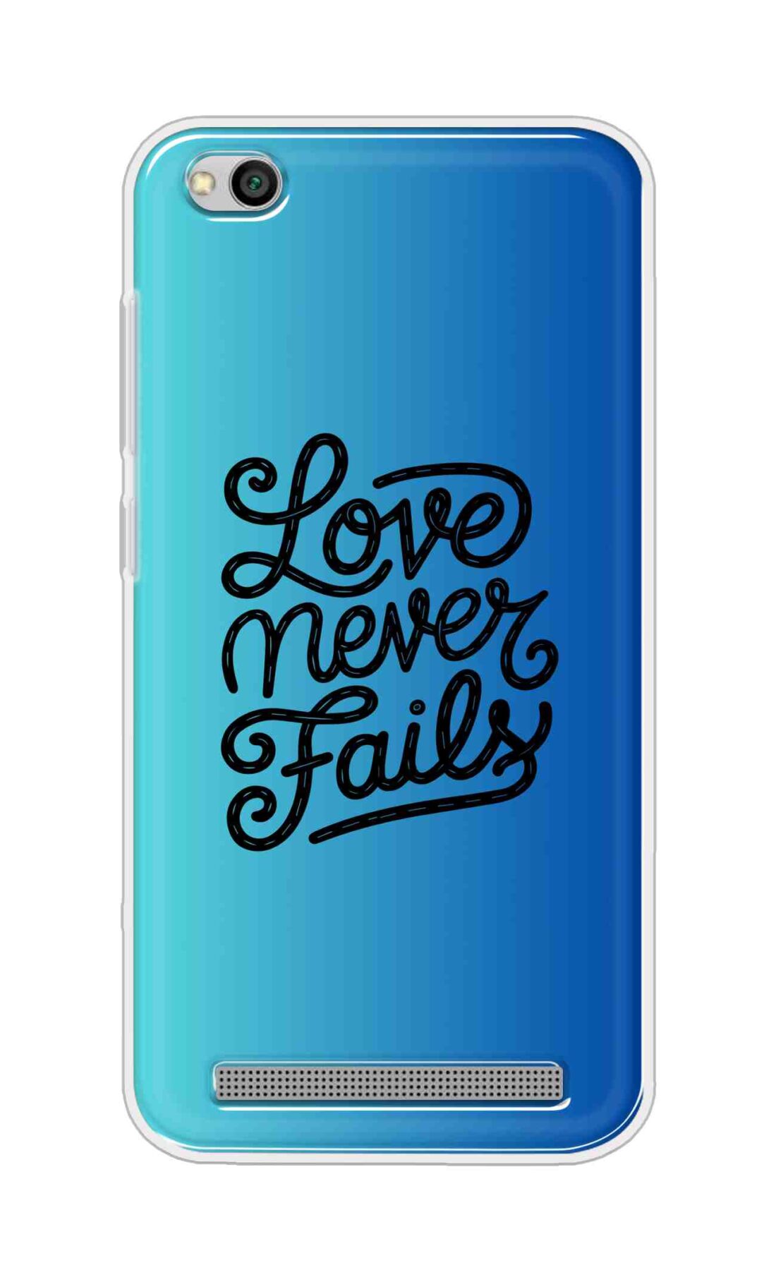 Coberta Back Cover For Xiaomi Redmi 5A Back Cover Stylish Case - Love Never Fails in Blue Design D16643