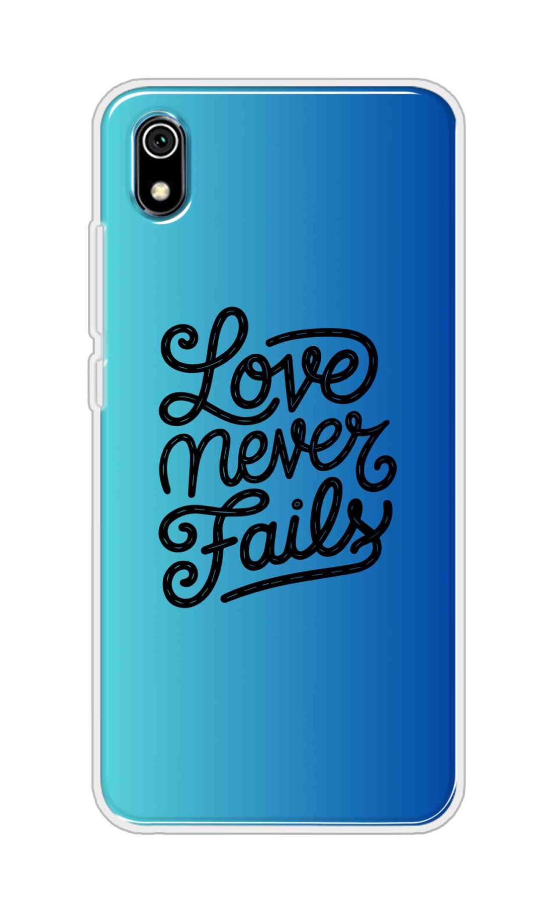 Coberta Back Cover For Xiaomi Redmi 7A Back Cover Stylish Case - Love Never Fails in Blue Design D16643