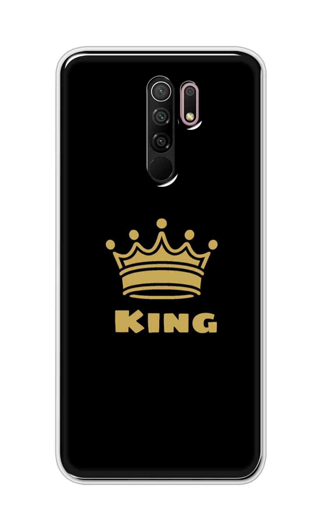 Coberta Back Cover For Xiaomi Redmi 9 Prime Back Cover Stylish Case - King Texts in Black Design D11092