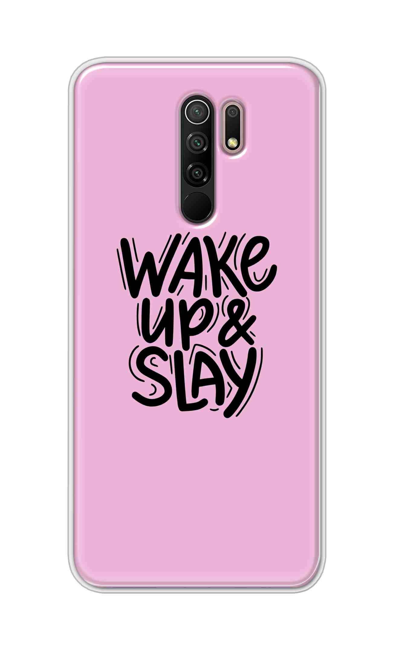 Coberta Back Cover For Xiaomi Redmi 9 Prime Back Cover Stylish Case - Wake Up and Slay in Pink Design D16505
