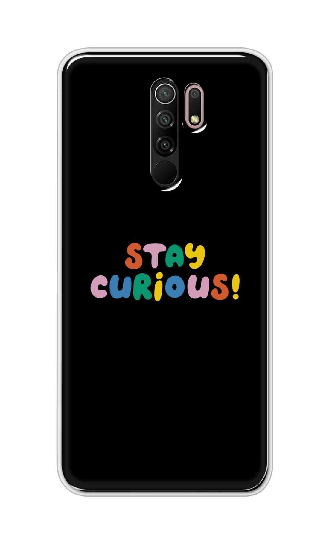 Coberta Back Cover For Xiaomi Redmi 9 Prime Back Cover Stylish Case - Stay Curious in Black Design D16515