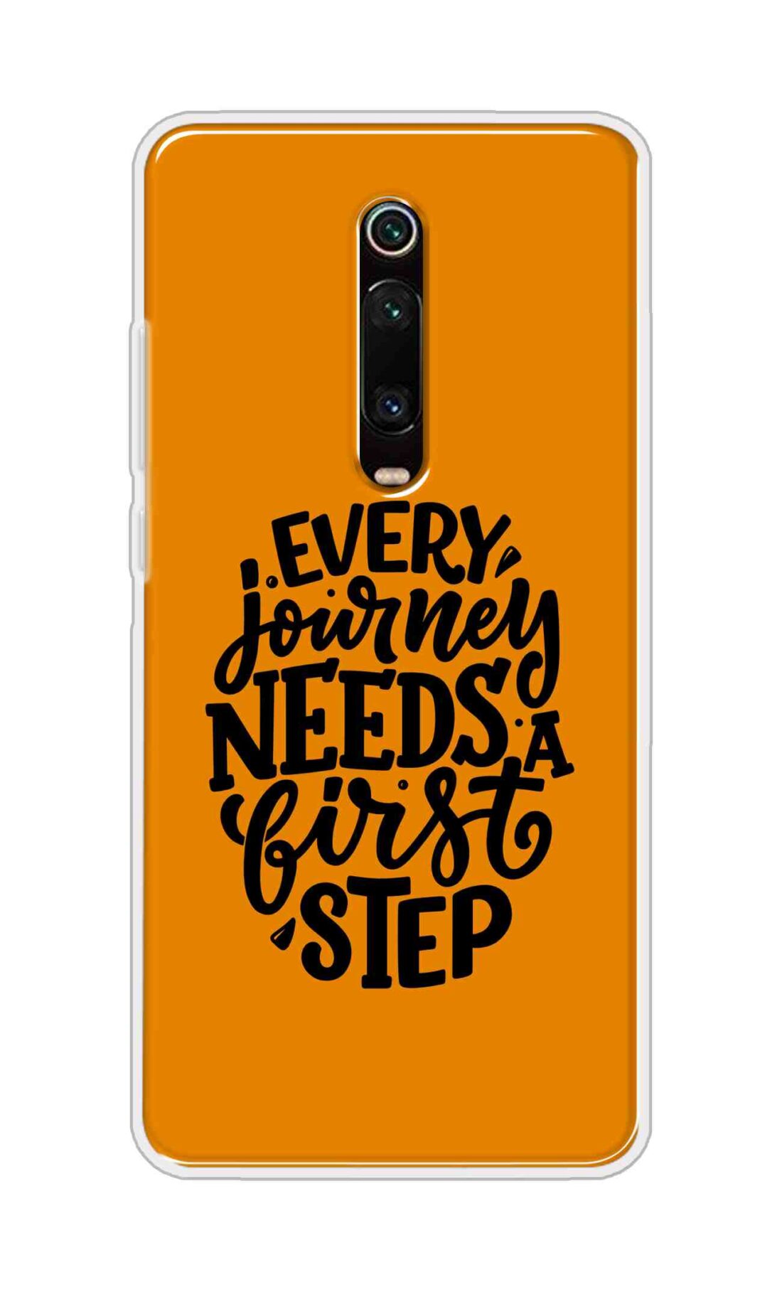 Coberta Back Cover For Redmi K20 Pro Back Cover Stylish Case - Every Journey Needs a First Step in Orange Design D16503