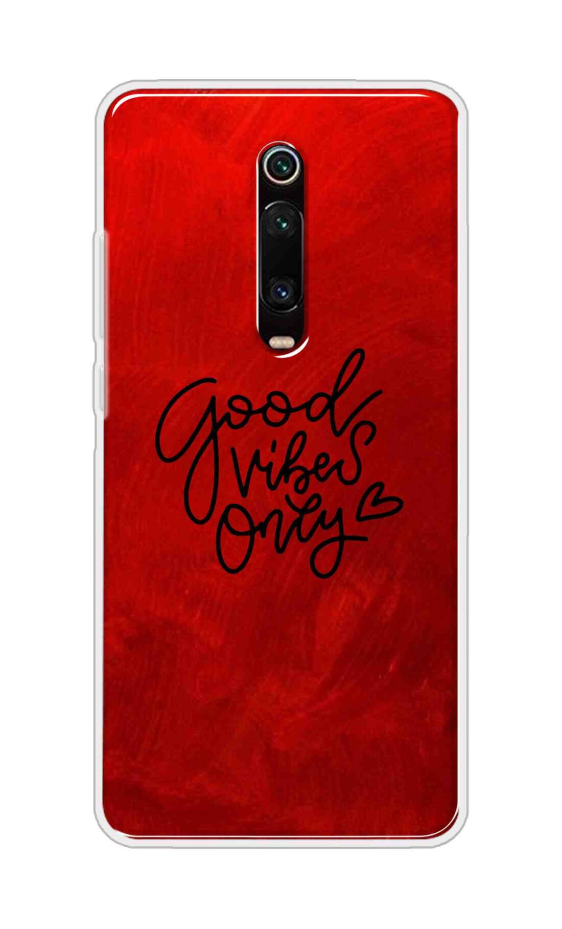 Coberta Back Cover For Redmi K20 Pro Back Cover Stylish Case - Good Vibes Only in Red Design D16507