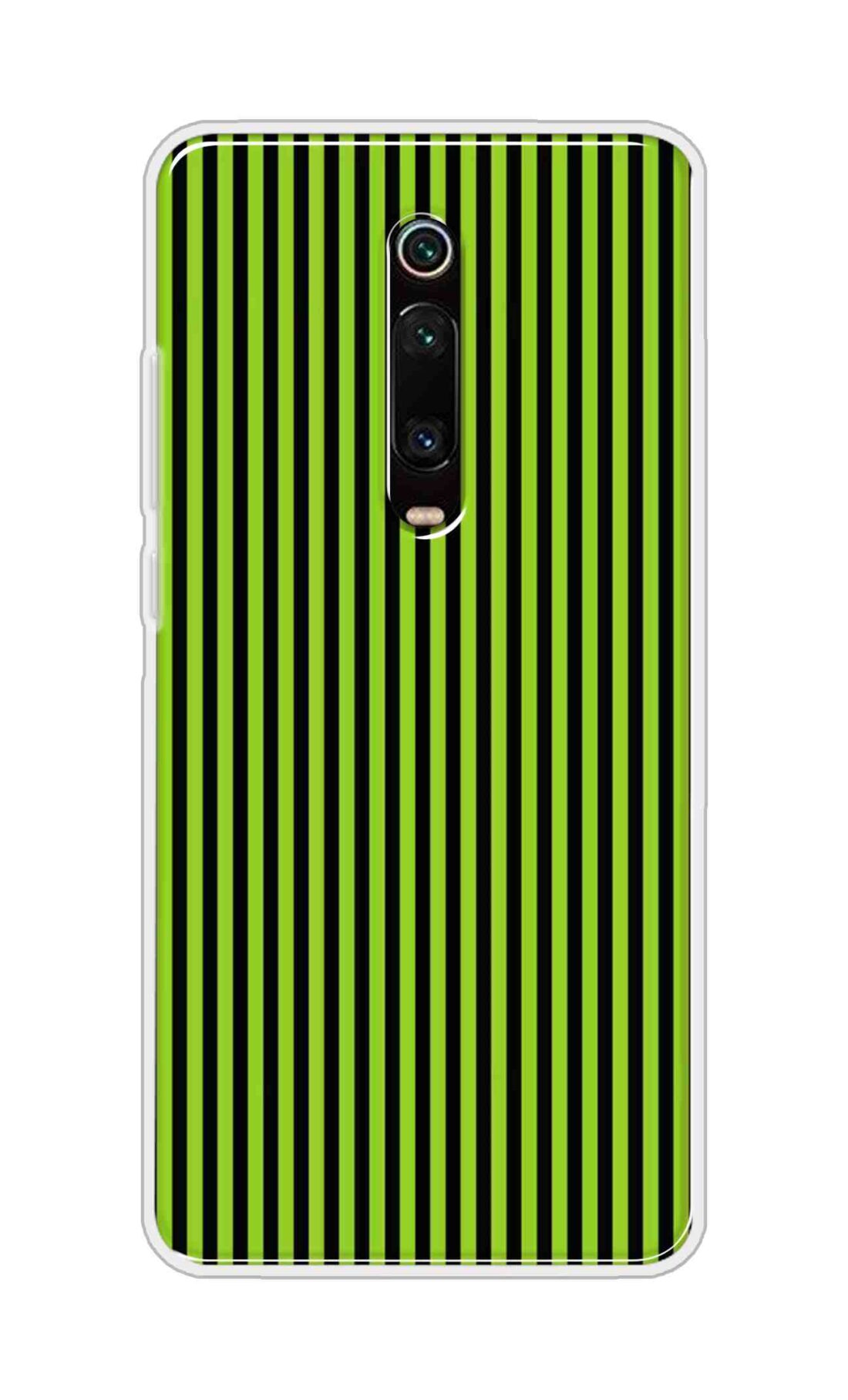 Coberta Back Cover For Redmi K20 Pro Back Cover Stylish Case - Green and Black Liner Design D16511